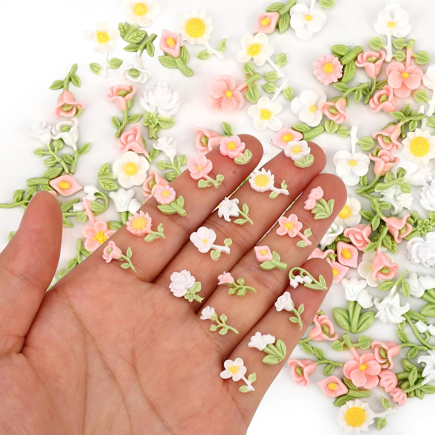 Lyreh 210pcs Mini Maple Leaf, Resin Miniature Leaves for Crafts(Mix Color)