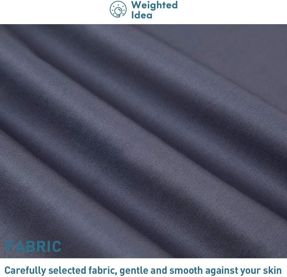 Weighted Idea Cool Removable Duvet Cover 48''x72'' for Weighted Blanket (Soft and Fabric, Dark Grey) Dark Grey 48''x72''Duvet Cover