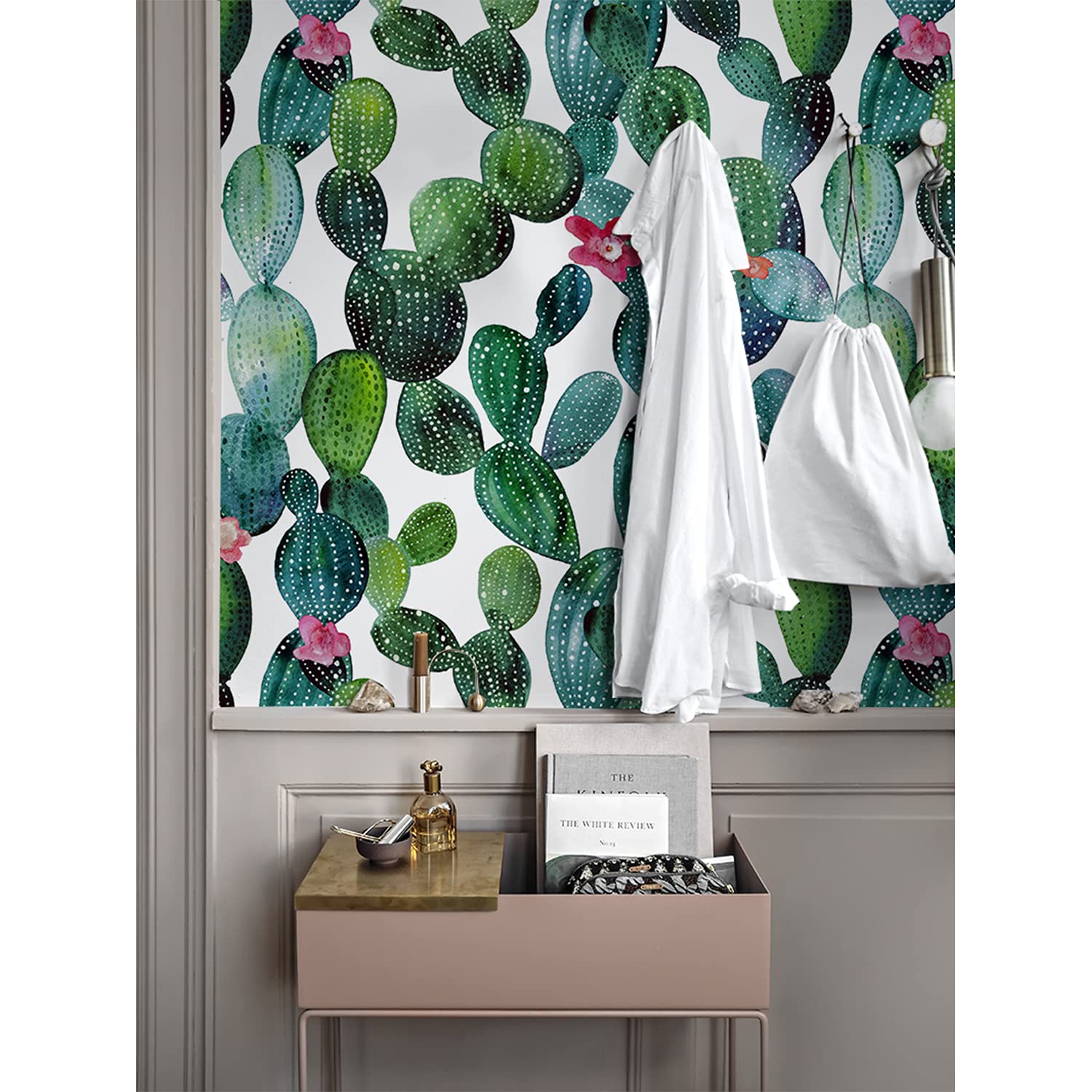 Papier peint fleurs de cacti floral impression LatexMuralo haute definition pour decoration
