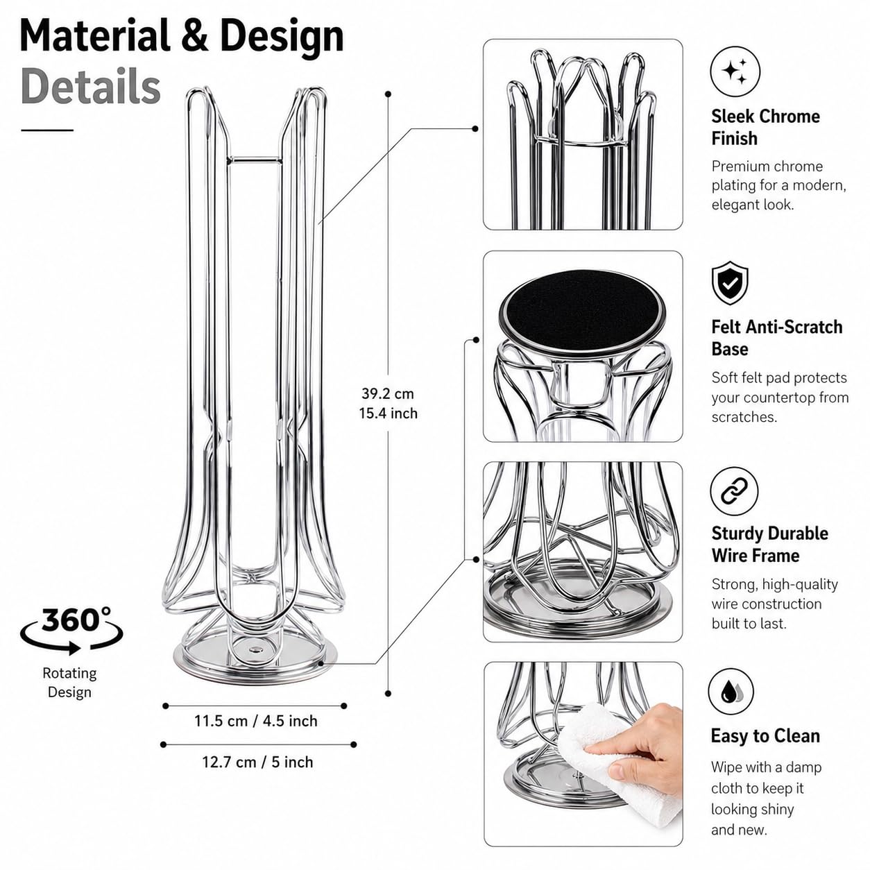 Exzact Soporte para cápsulas de café, compatible con Vertuo, no vendido ni creado por Vertuo, capacidad máxima para 24 cápsulas, soporte giratorio para cápsulas de café (embalaje nuevo)