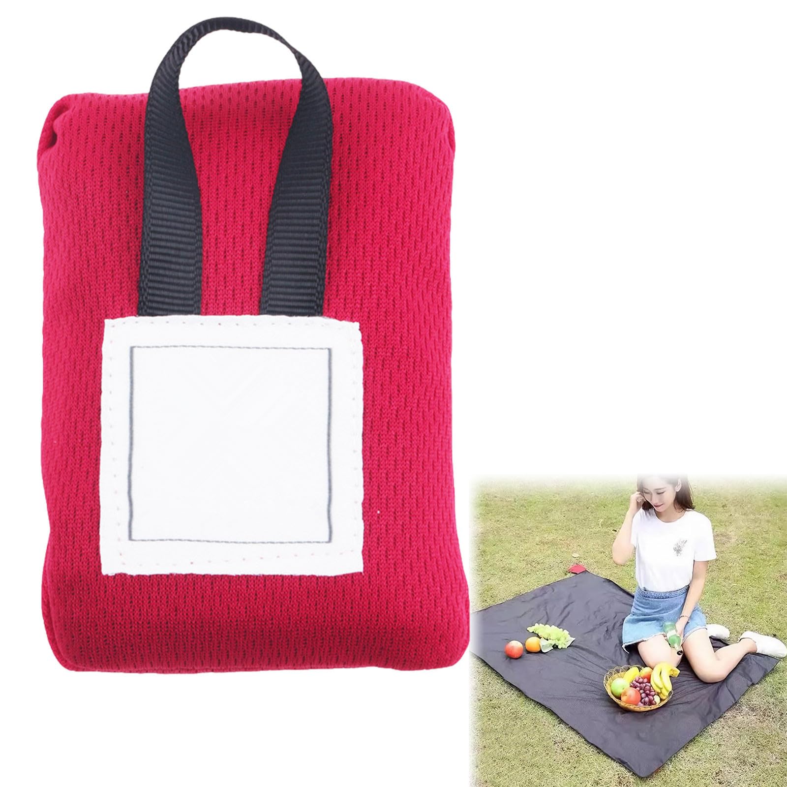 Rakiuty Mini Pocket Picnic Blanket, Lightweight Camping Blanket Waterproof, Beach Mats Sand Free Beach Blankets,Pocket Blankets for Outdoor Camping Hiking Travel
