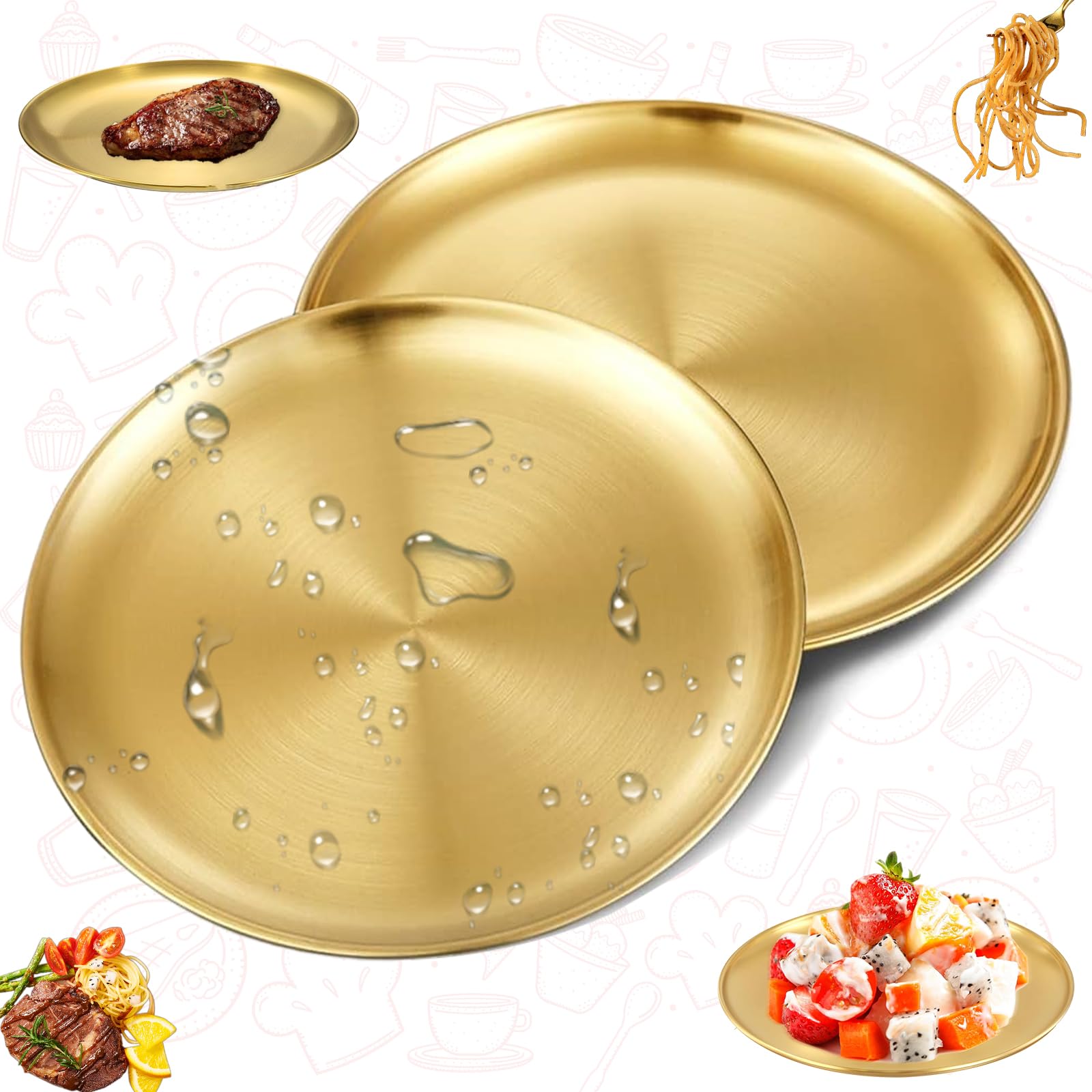 Plateau De Service Rond 2 Pièces,Plateaux De Service En Plastique,Plateau Décoratif Pour Thé Plateau De Service Rond 2 Pièces,Plateaux De Service En Plastique,Plateau Décoratif Pour Thé