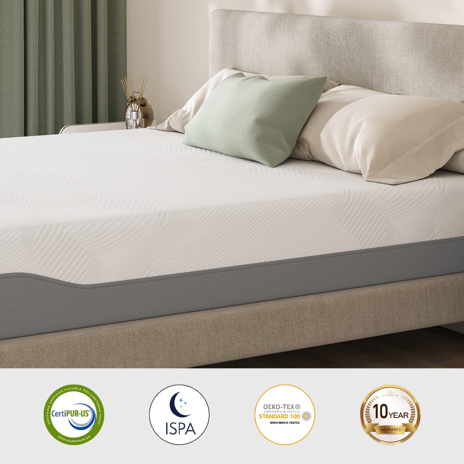 Novilla Twin Mattress, 10 Inch Gel Memory Foam Mattress for Enhanced Support & Motion Isolation, Medium Firm Bed Mattresses in a Box-Vibrant