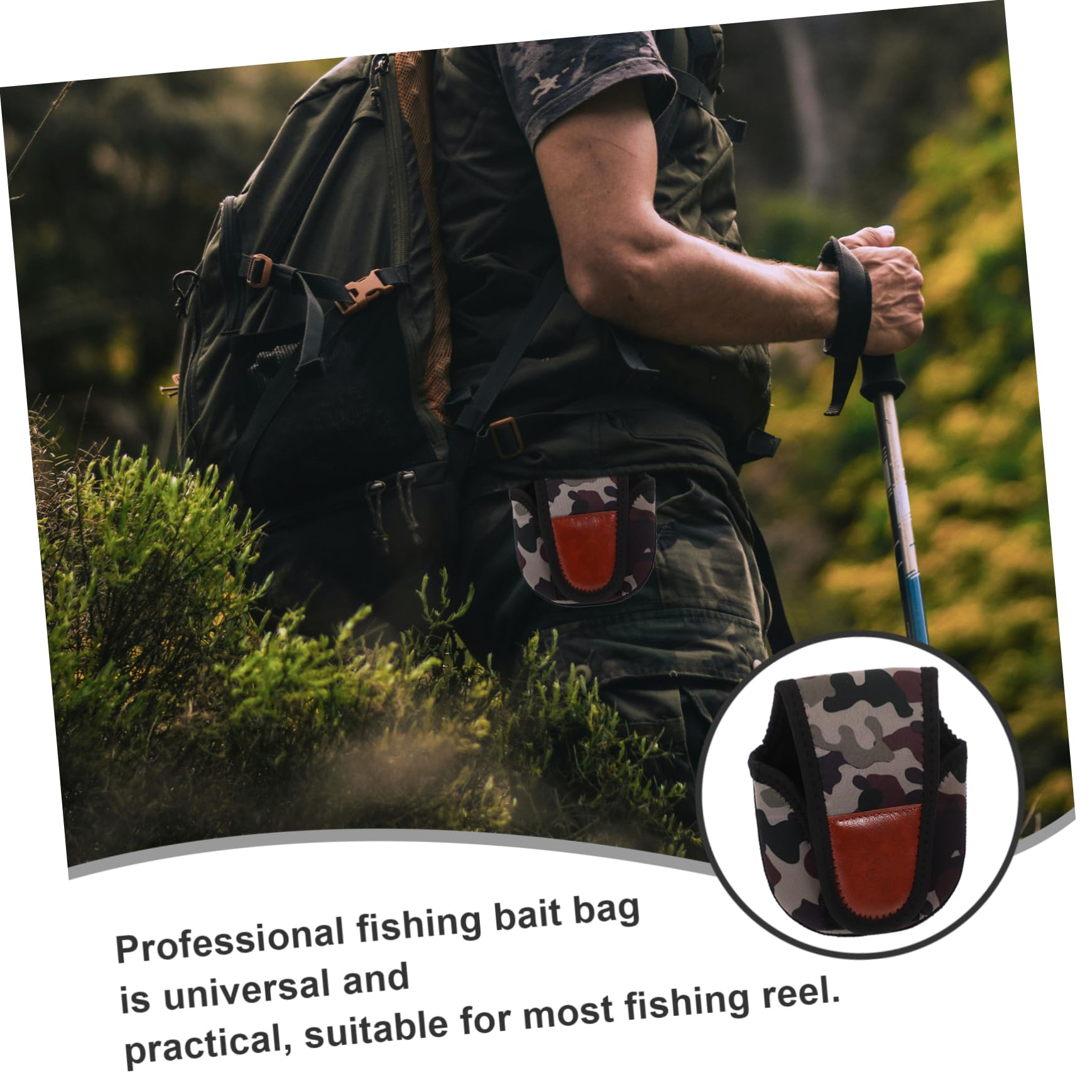 GALPADA Fishing Reel Protective Cover 2pcs Set Waterproof Neoprene Case Lightweight Compact Reel Bag for Fishing Accessories Green