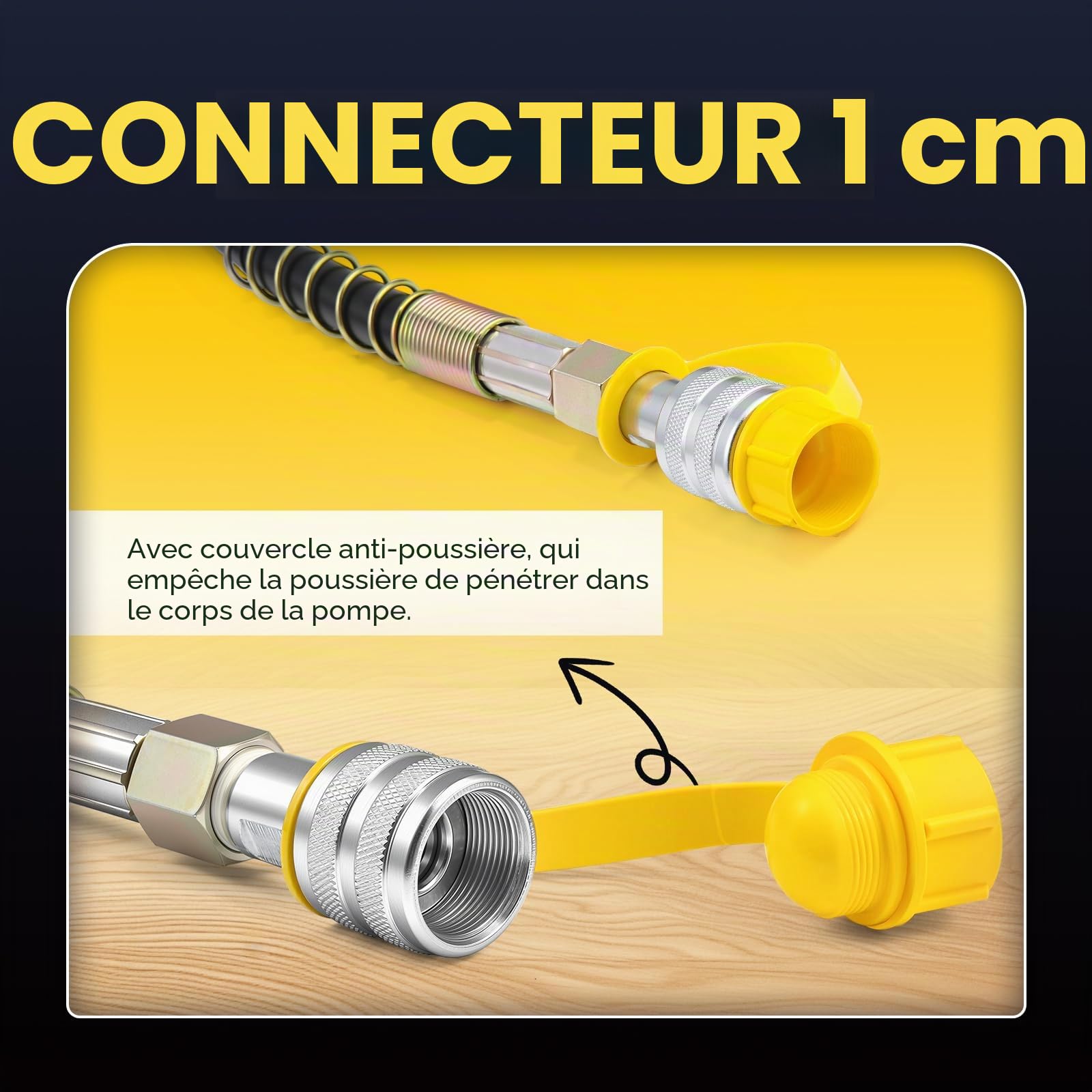 CGOLDENWALL CP-180 Pompe Hydraulique Manuelle, avec Tuyau de 0,8m, Haute Pression 60kg/cm², Teneur en Huile 400cc, pour Utilisation avec Des Variétés d'Outils Hydrauliques