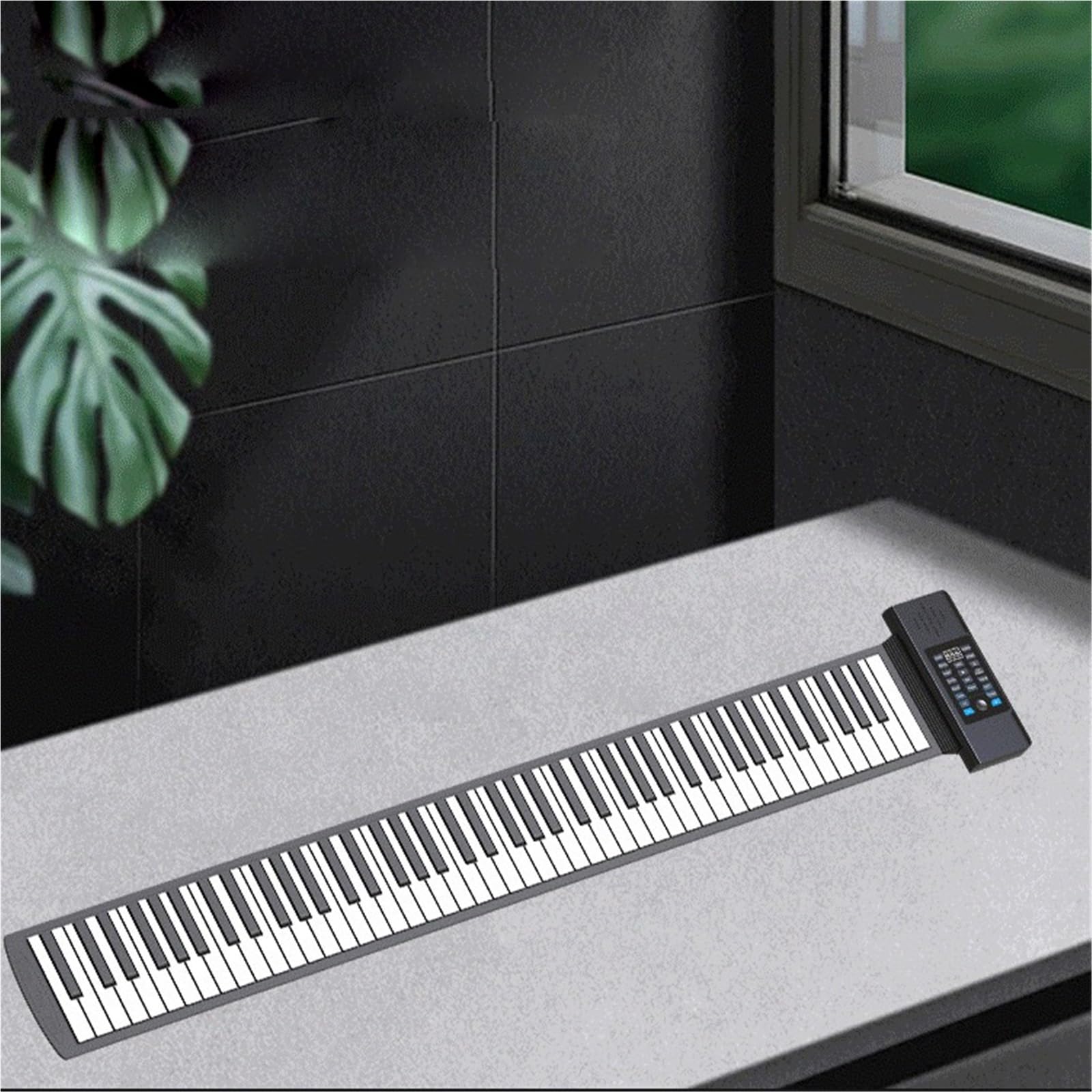 Pianino Elektroniczne Profesjonalne Elastyczne Pianino Elektroniczne Z 88 Klawiszami Ładowane Przez USB Przenośne Z Miękkiego Silikonu ABS(Type2)