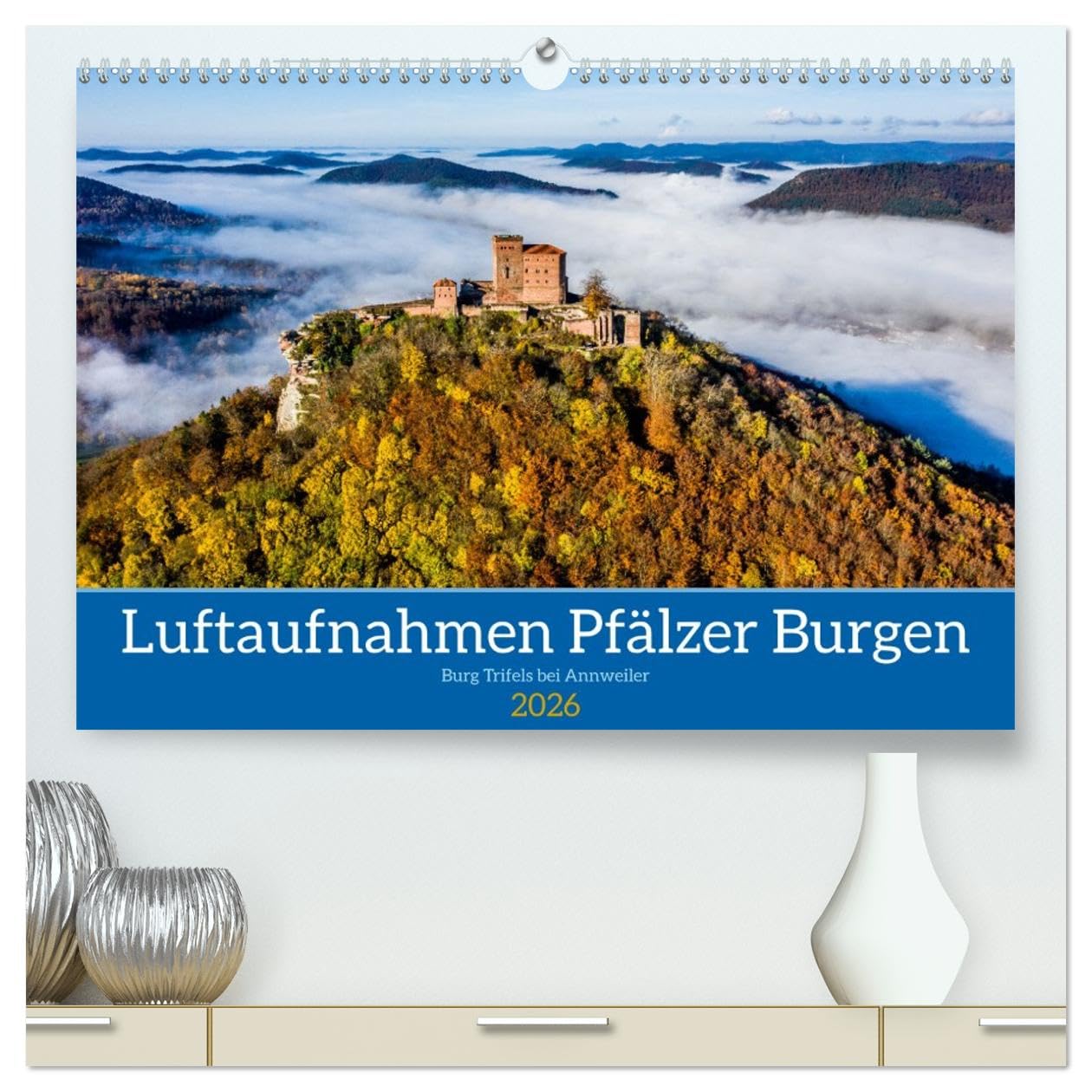 Calendrier châteaux du Palatinat 2026 grand format A2 horizontal impression luxe