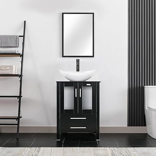 Miniatura 151 de eclife - Lavabo de baño de 24.0 pulgadas con encimera, gabineta de estilo contemporáneo Turquesa Cuadro