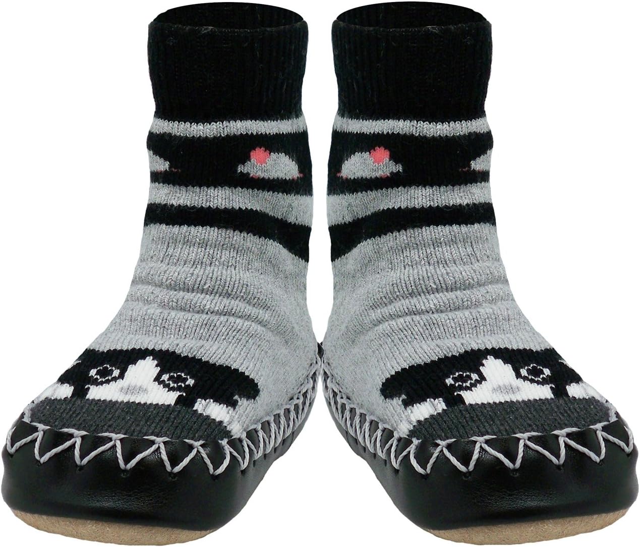 Konfetti Kitten and Mouse Kids Swedish Slipper Sock Moccasin