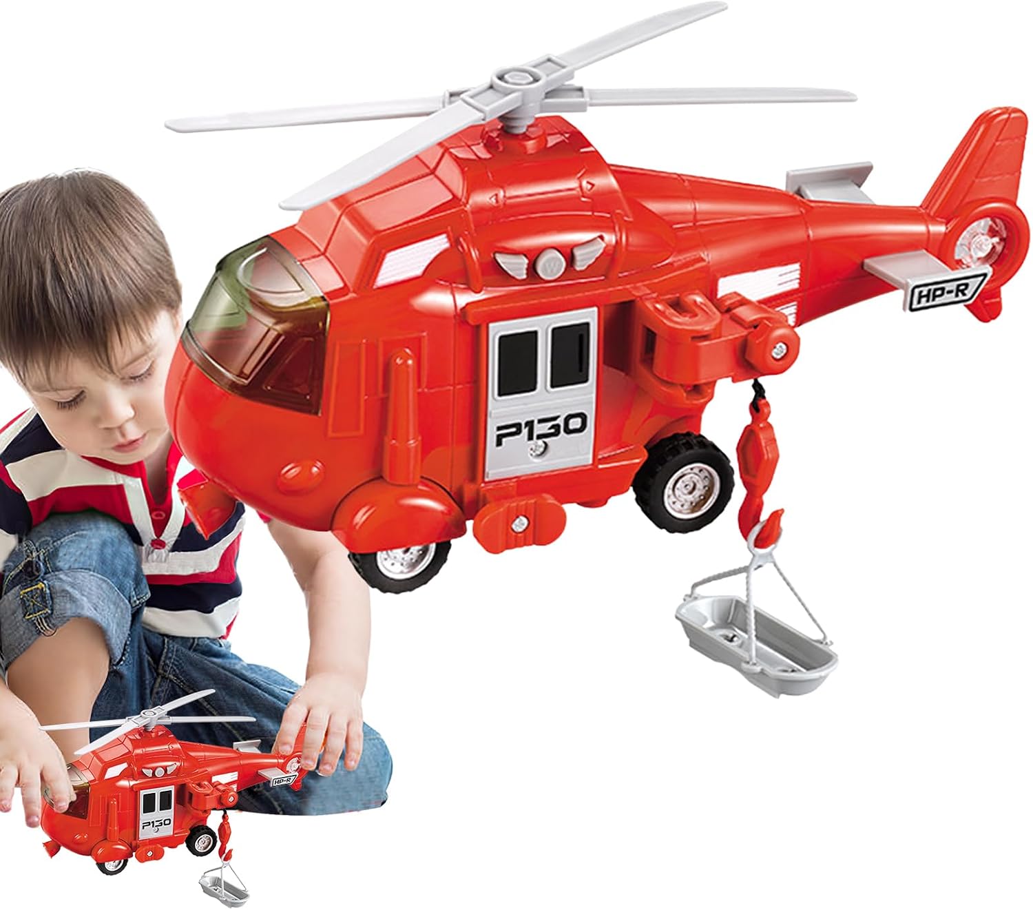 Kids Helicopter Toy - Simulation Helicopter Inertial Aircraft Toy Model,Vehicles Toys with Sound and Lighting Effects for Park, School, Home, Kindergarten