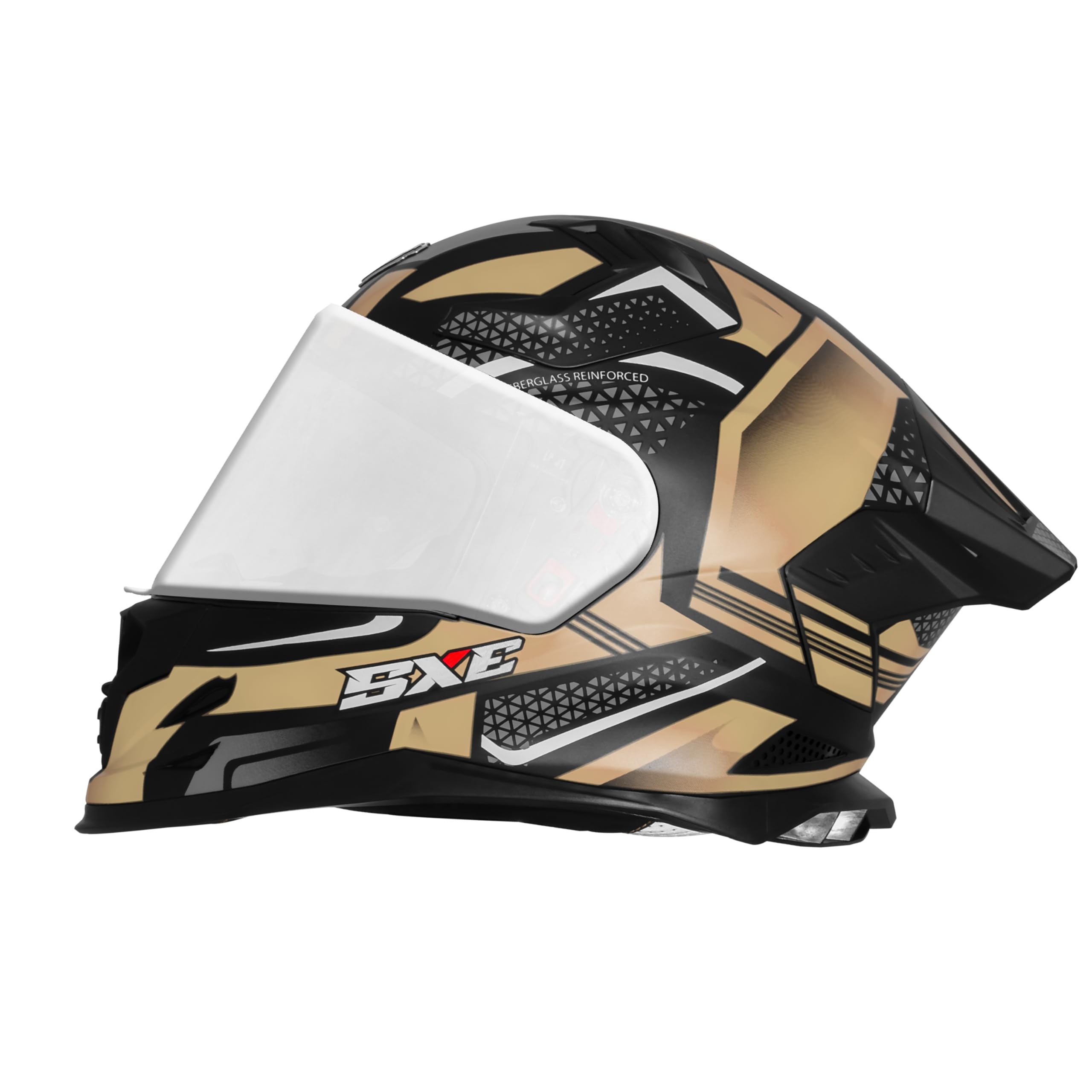 Steelbird SBH-61 SXE X5 ISI and Dot Certified Full Face Graphic Helmet for Men with Inner Silver Sunshield-image-21