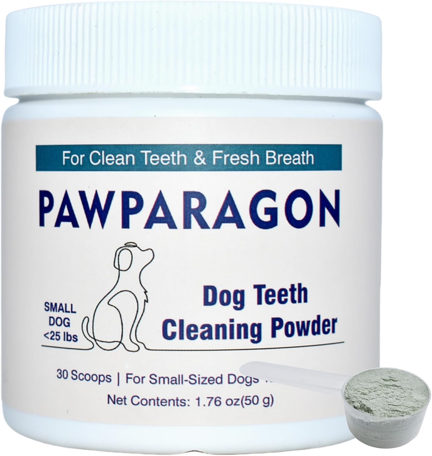 dog teeth cleaning powder - targets tartar & reduces plaque & bad breath, dog dental powder - teeth cleaning made easy eliminate, dog dental care - formulated for small dogs pp010