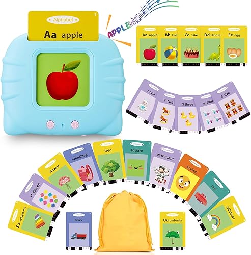 Miniatura 15 de Tarjetas didácticas parlantes para niños pequeños de 1, 2, 3, 4, 5 años, juguete sensorial de terapia del habla de bolsillo y autismo con 336