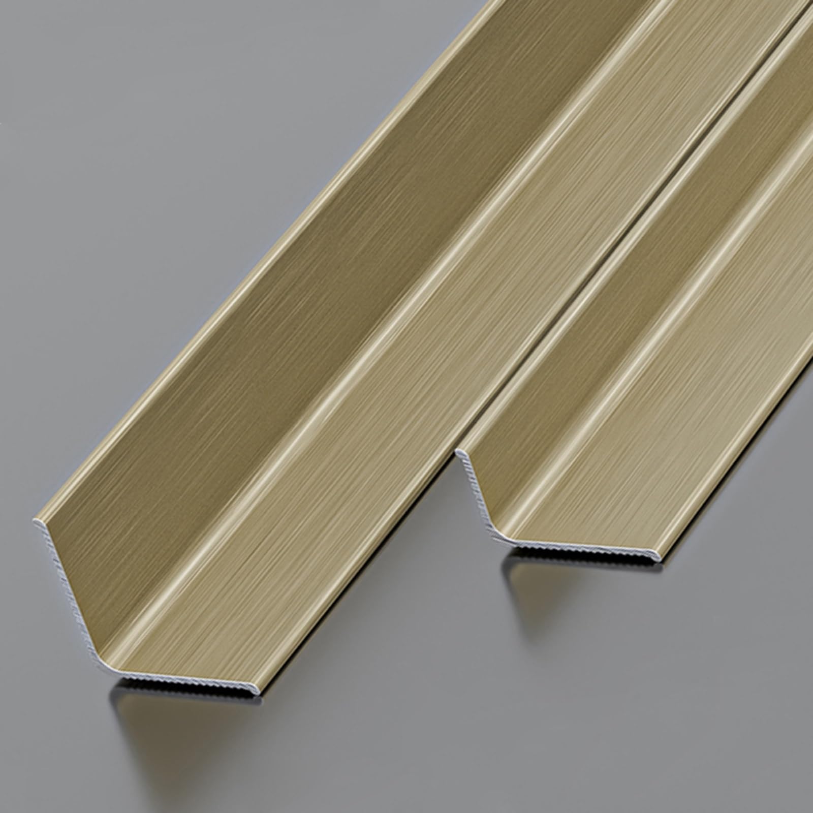 Striscia Di Finitura Per Pavimenti A Forma Di L In Alluminio - Confezione Da 3-300cm - Listello Di Protezione Per Senza Soluzione Di Continuità Su Pareti(Brushed bronze,30 * 30.0mm)