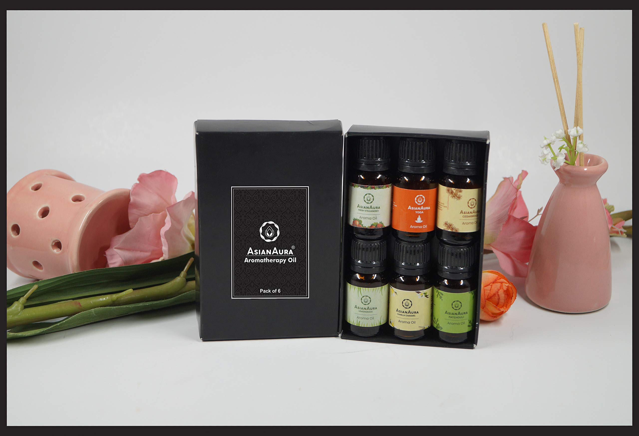 Asian Aura Aroma Diffuser Oil for Home Fragrance| For Aromatherapy Fragrance Oil| Set Of 6 Oil Camphor, White jasmine, English Lavender, Soft Rose, English meditation, eucalyptus (B08KSF2LF9) Amazon Price History, Amazon Price Tracker
