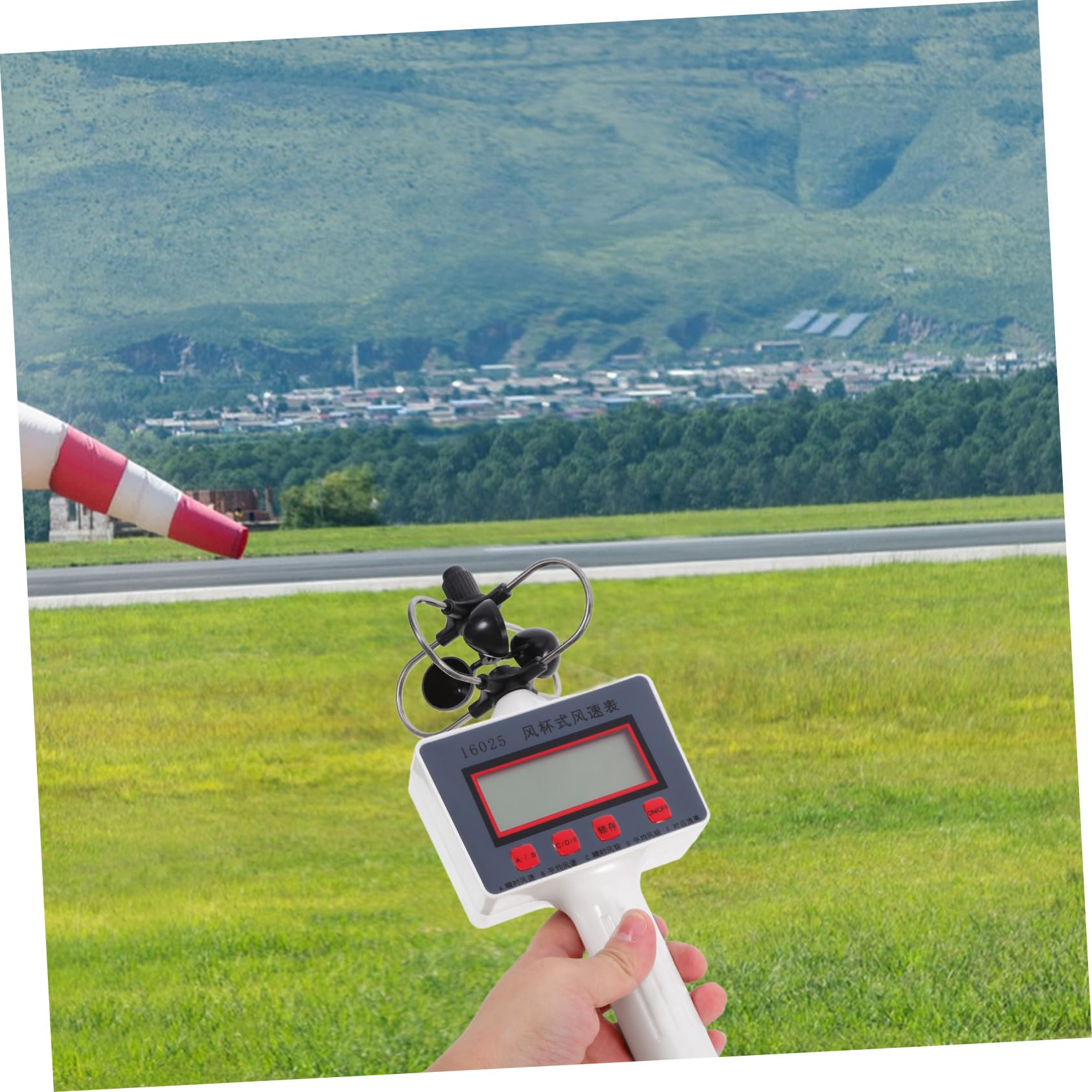 Alipis Anemometro Portatile in Plastica, Misuratore di Velocità del Vento con Display Lcd, Design Compatto Rapido e Preciso per Vento per Uso Professionale e Ambienti Didattici