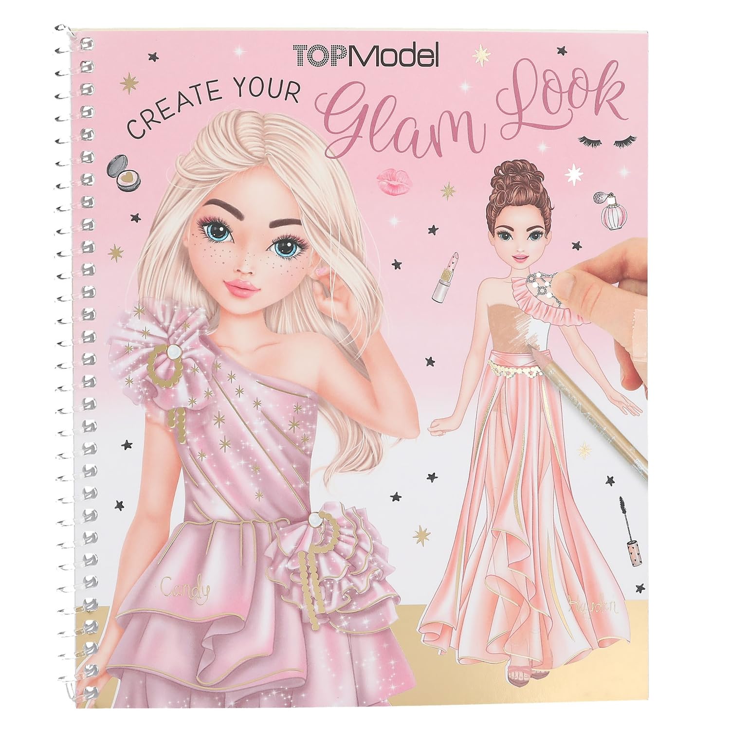 TOPModel Livre De Coloriage Poche – 120 Pages De Mode, Stickers Inclus, 17,5 X 13 Cm