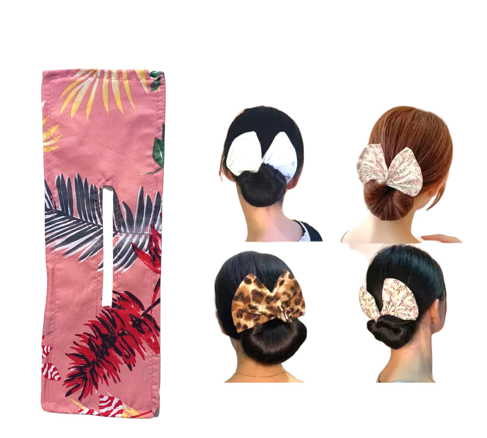 Deft Bun Hair Tie French Fabric Twist Hair Bun Maker | Bun Hair Clips | Head band for Women and Girls ( Pack of 1) Multicolor (Design 4)