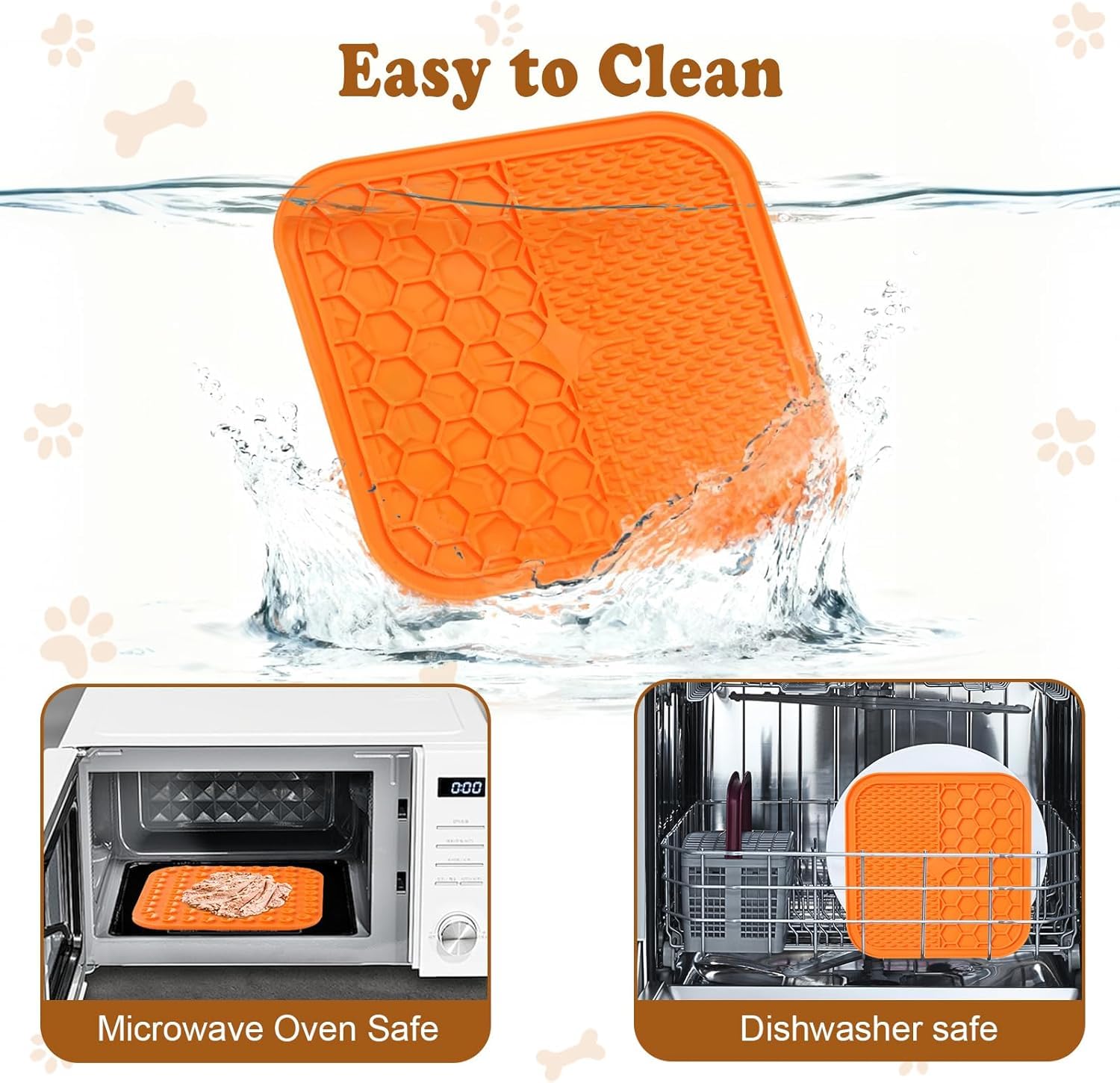 AiQInu 2 Pezzi Tappetino Per Leccare Cani, con 1 Spatola in Silicone, Lick Mat per Cani con Ventosa, Senza BPA, per il Bagno,Toelettatura,Addestramento e Curarlo