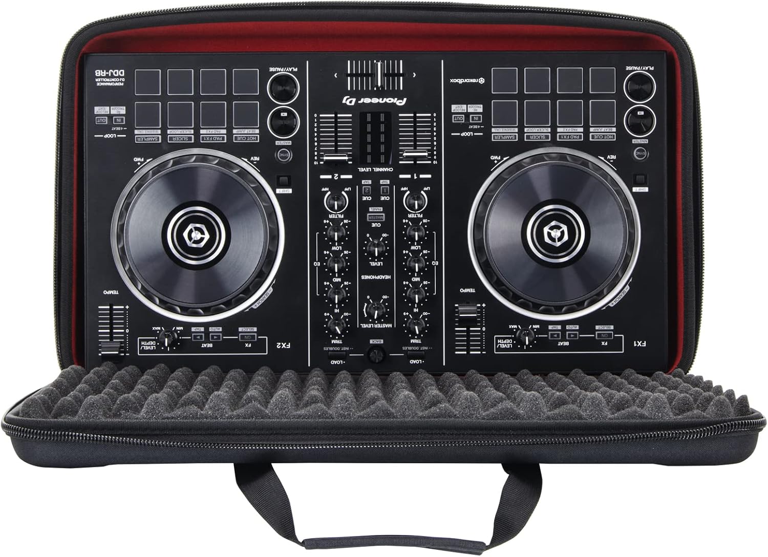 Odyssey Cases Pioneer DDJ-400/DDJ-RB/Traktor S2/Traktor S2 MK3 EVA Case Redline Soft Case Series