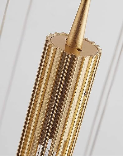 Miniatura 8 de Flashing God Moderno candelabro de cristal regulable LED dorado luz de techo de burbuja de cristal, lámpara de techo alto para sala de estar,