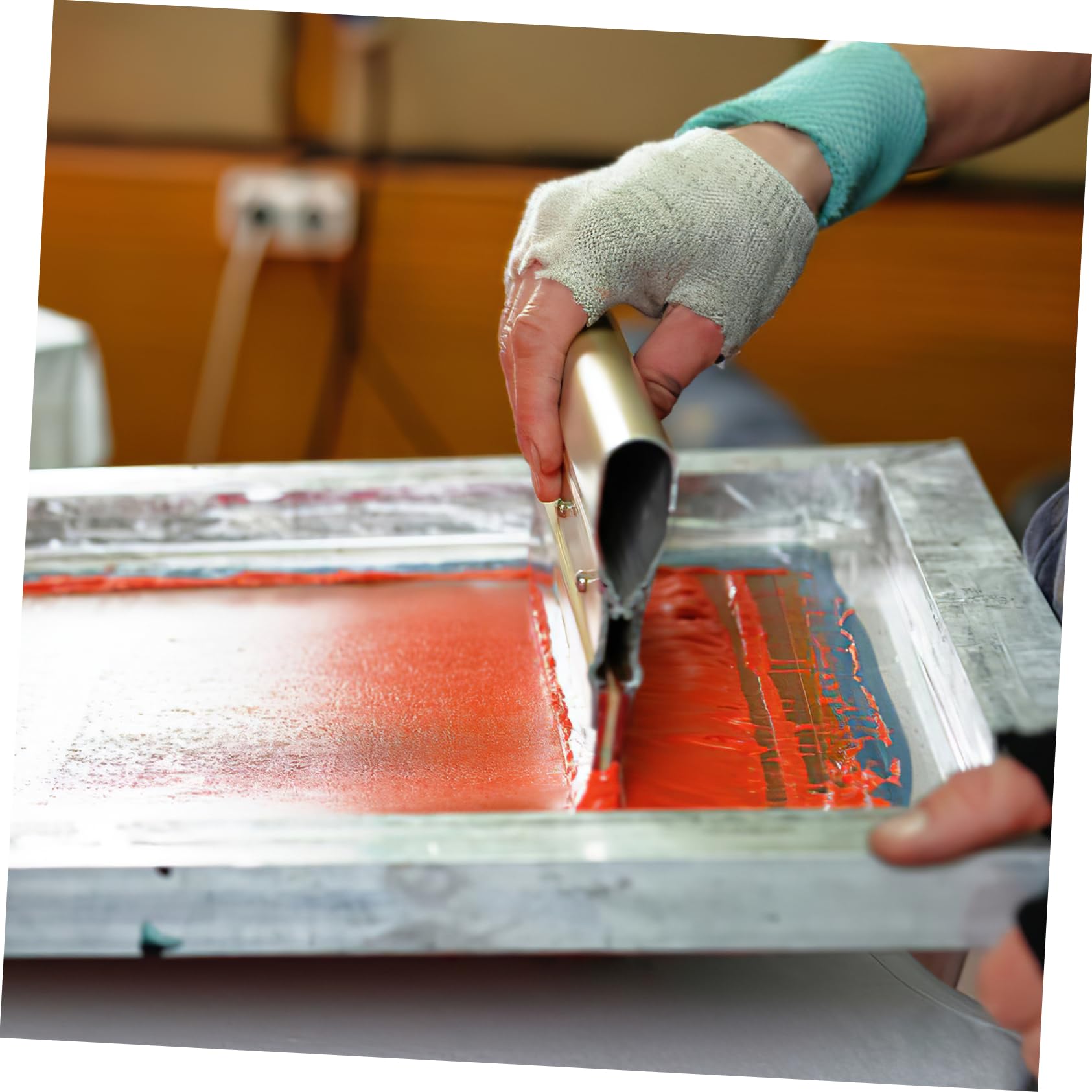 Siebdruckrahmen Silber aus Aluminiumlegierung, 1 Stück, für Kinder