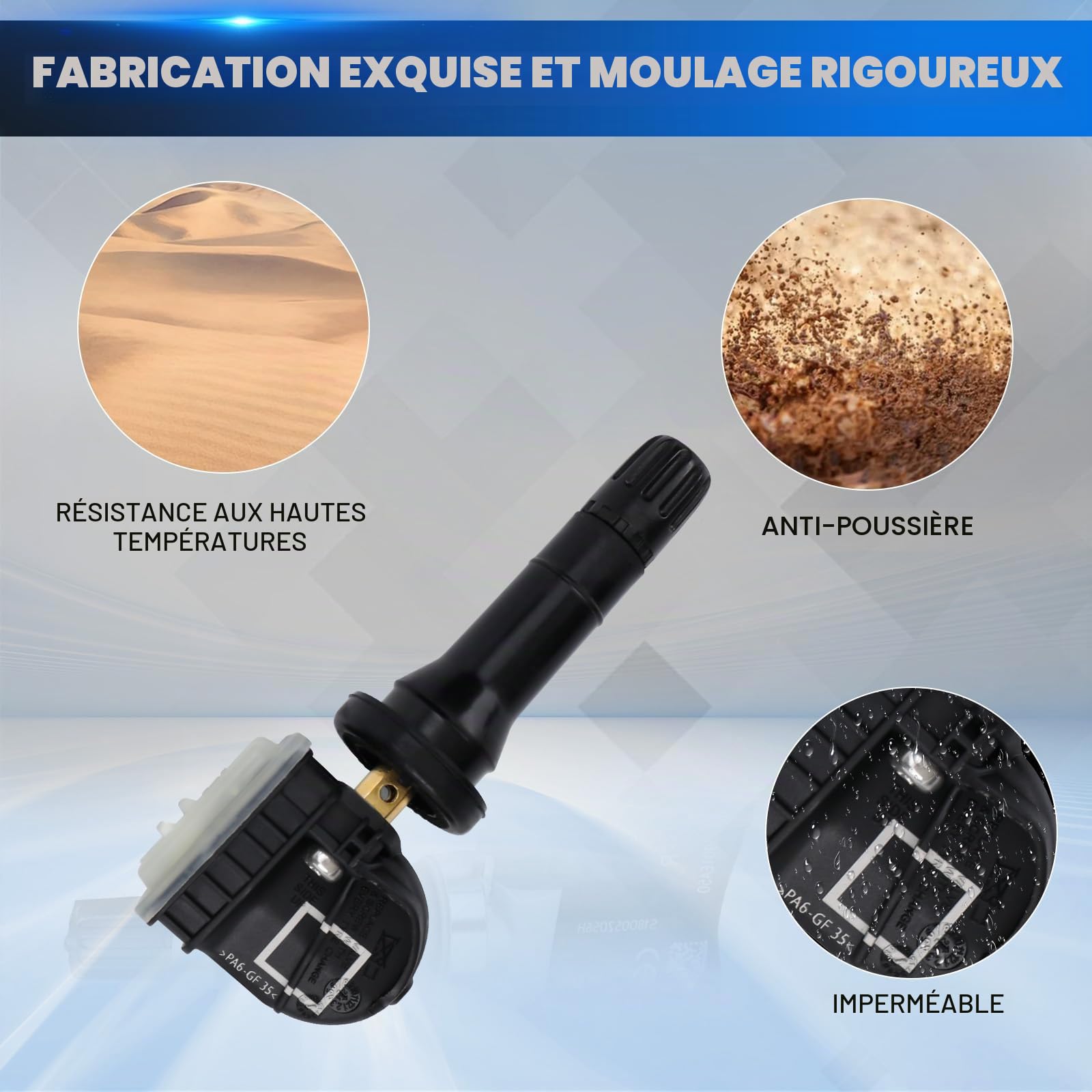 Capteur de Pression des Pneus Compatible avec Ford Ecosport 2013 Focus 2014 Kuga Mk2 RDKS TPMS Compatible avec Ford B-MAX 15 C-MAX 15 Transit/Tourneo Connect 2036832 4 Pièces