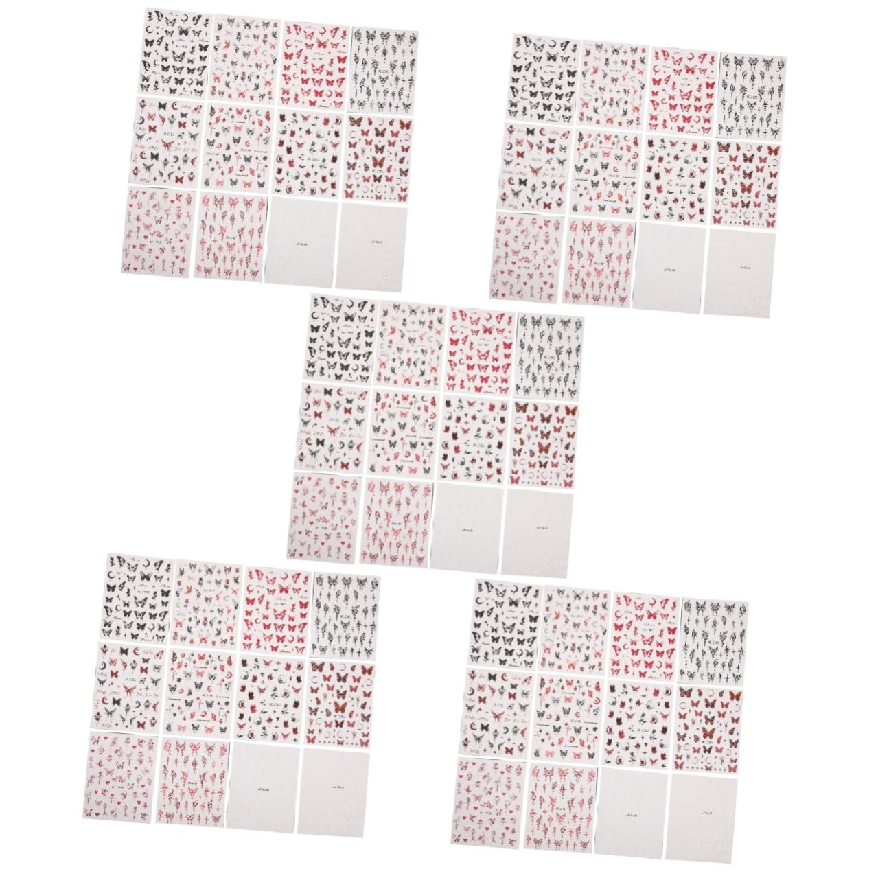VICASKY 5 Set Adesivo A Farfalla Scuro Etichetta Giglio Guidato Arte Unghie Dei Piedi Uv Decalcomanie Decorative Per Unghie Adesivi Per Chiodi Adesivi Adesivi Per Unghie 12 Fogli*5