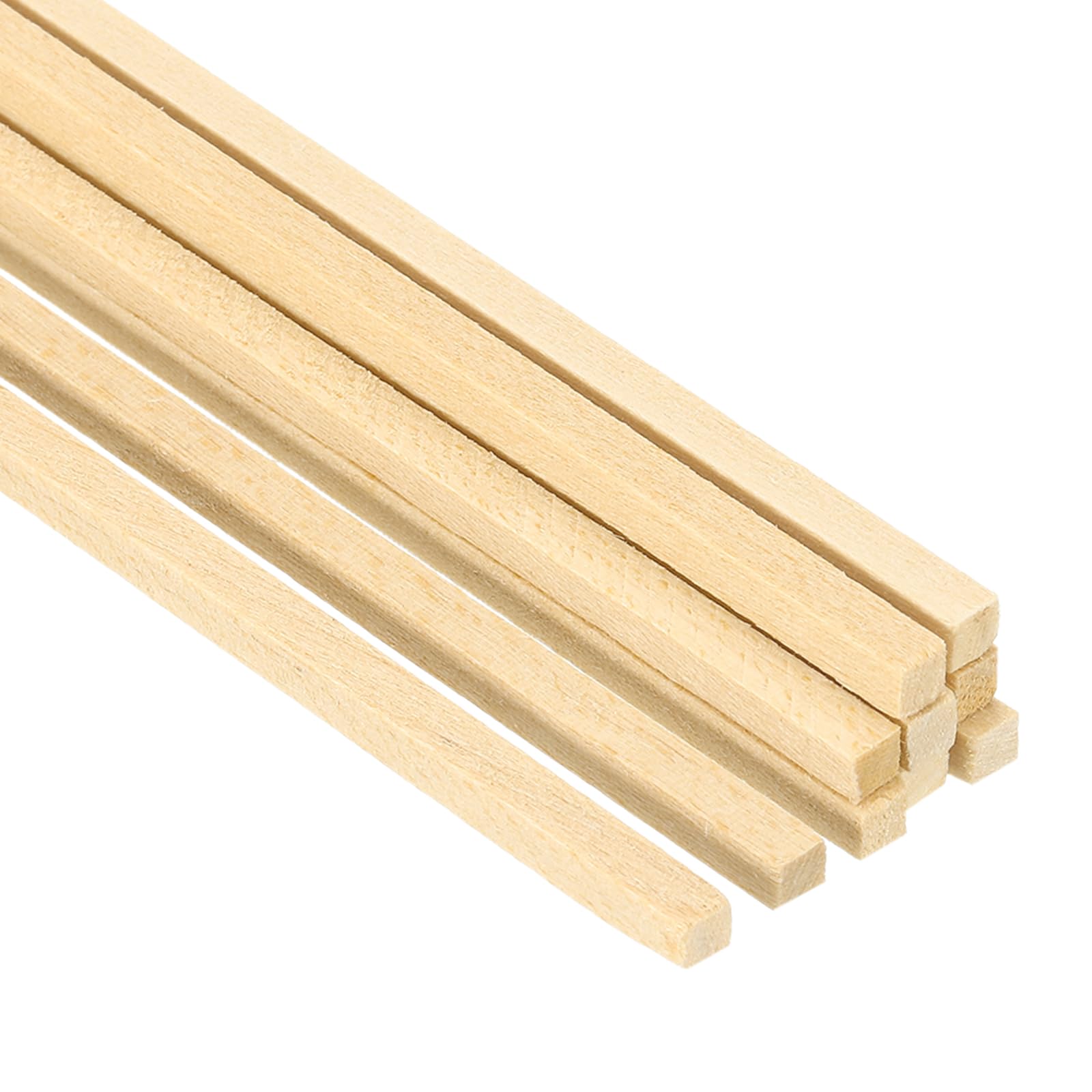 PATIKIL 1/8 Inch Dowel Rods Wood Sticks, 10 Pcs 15.7 Inch Long Square Wooden Dowels Unfinished Hardwood Sticks for Craft DIY Supplies