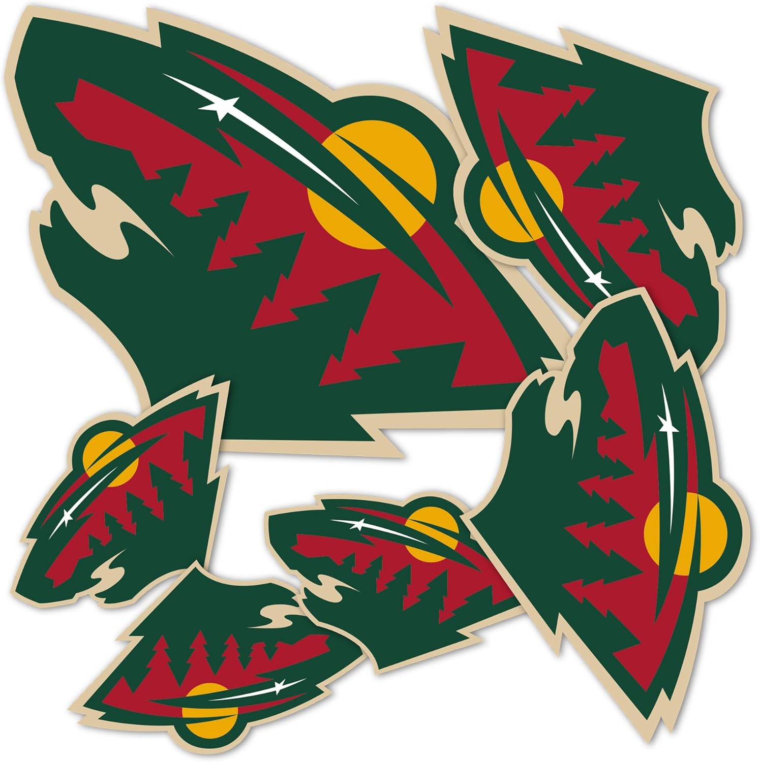 Desert Cactus Minnesota Wild Sticker NHL Team National Hockey League Vinyl Decal Laptop Water Bottle Car Scrapbook (Type 3 - Main Logo)