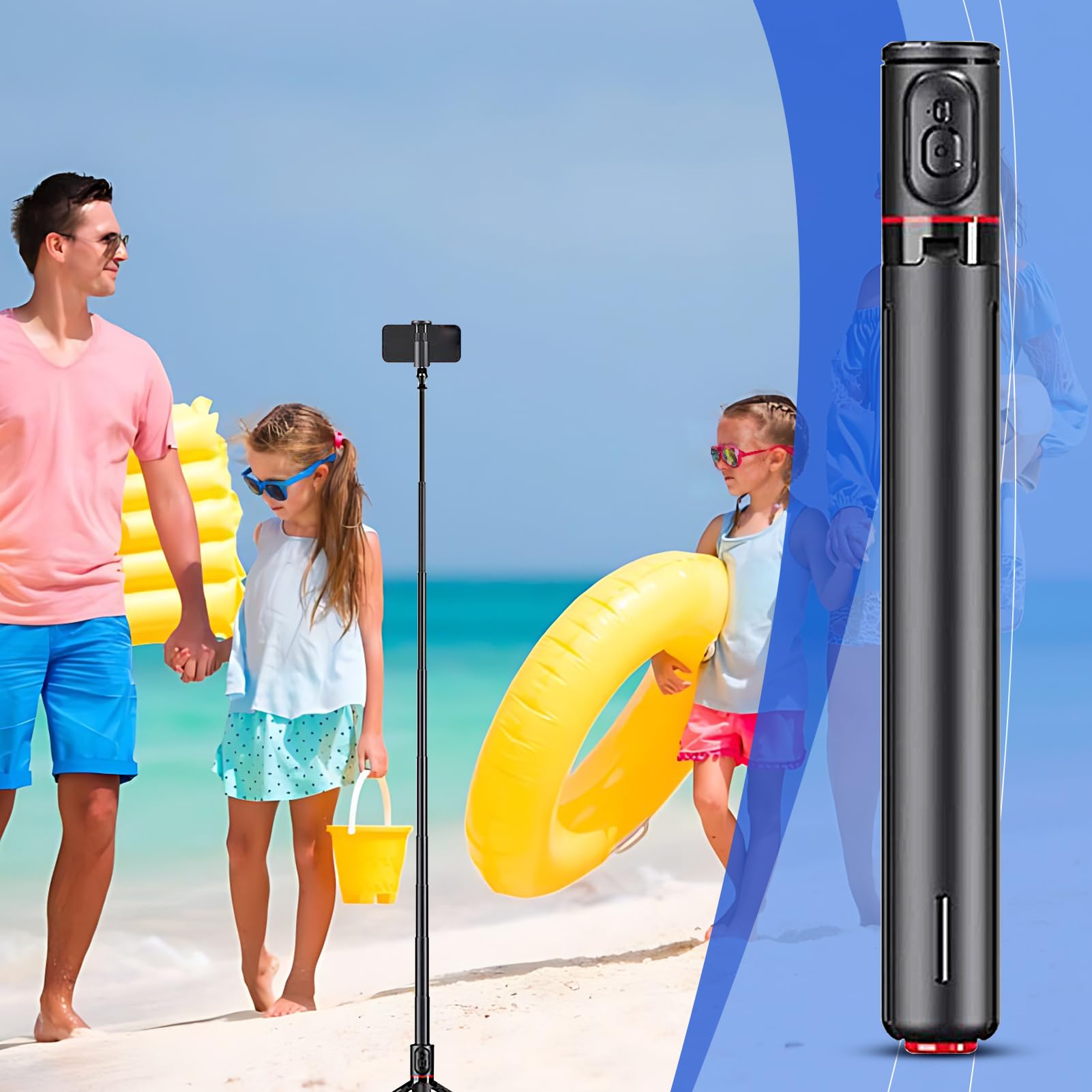 Selfie Stick Telefono Supporto Magnetico Rotante A 360 Gradi | Treppiede Selfie Stick Wireless Per Cellulare Supporto Fotografico Per Palestra, Cucina, Escursionismo, Famiglia E