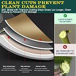 8" Professional Premium Titanium Pruning Shears (G20) - Super Sharp Bypass Pruners, Garden Shears, Heavy Duty Handheld Pruning Scissor,Gardening Clippers Tool for Flowers Plants Fruits