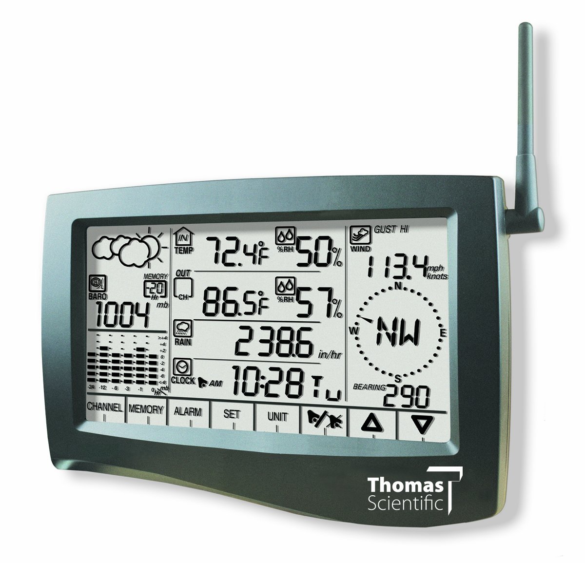 Thomas 4250 Wireless Weather System, 7.5" Length x 5.75" Width x 1.5" Thick