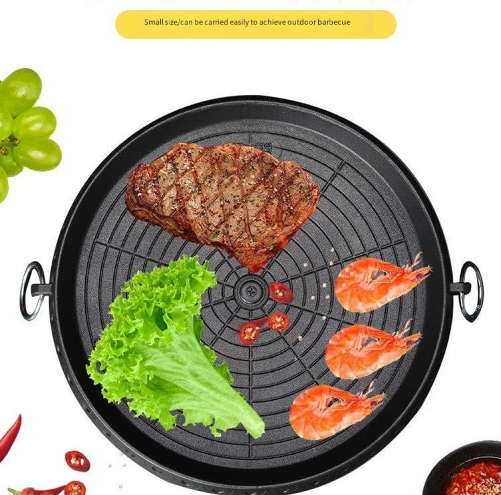 BBQ Grill Pan with Maifan Stone Coated Surface, Nonstick Stovetop Grill Pan for Indoor and Outdoor 12.5"