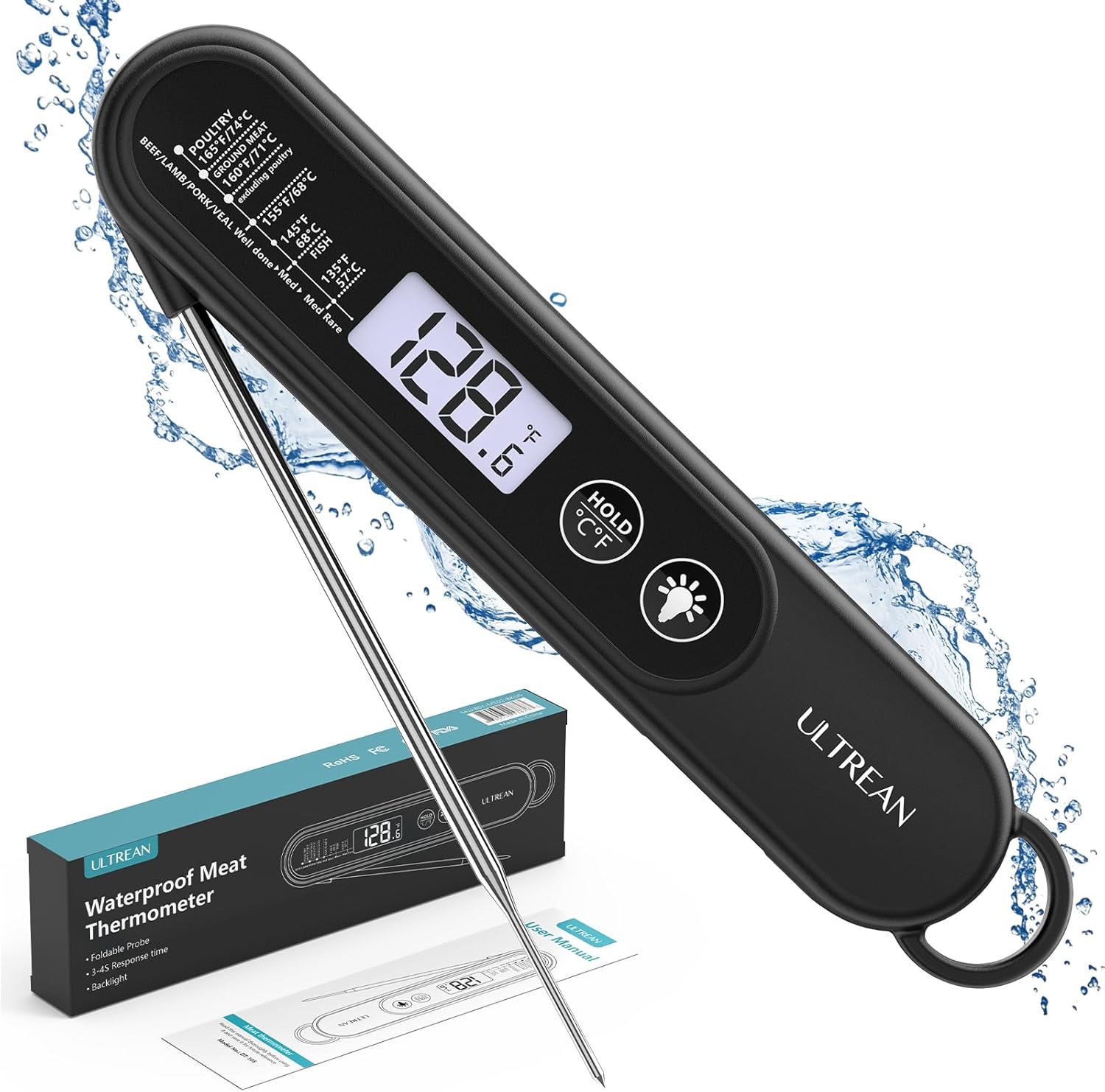 Ultrean Toaster & Meat Thermometer