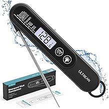 Ultrean Digital Meat Thermometer for Cooking، Ultra-Fast Instant Read Food Thermometer with Backlight، Foldable Probe، Waterproof Kitchen Thermometer for BBQ، Grill، Fry، Oven، Candy Making