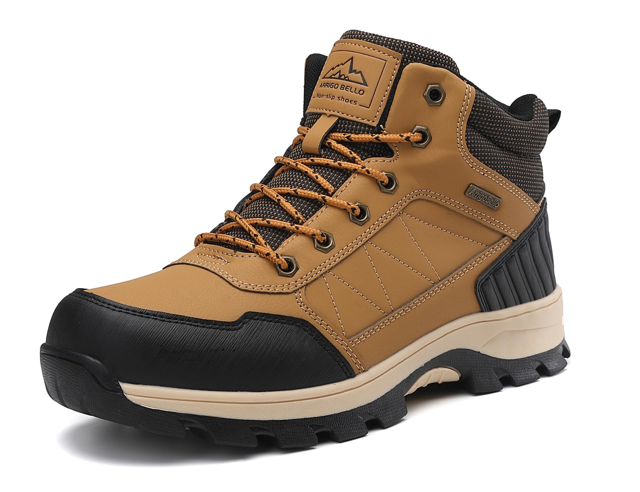 ARRIGO BELLO Stivali da Neve Uomo Scarpe Invernali Foderate di Pelliccia Calda Caviglia Stivali Piatti Sport Escursionismo Boots Taglia 41-46