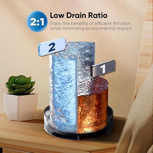 Miniatura 6 de PUREPLUS Sistema de filtro de agua RO para encimera, dispensador de filtro de agua caliente instantáneo, sistema de filtro de agua de ósmosis