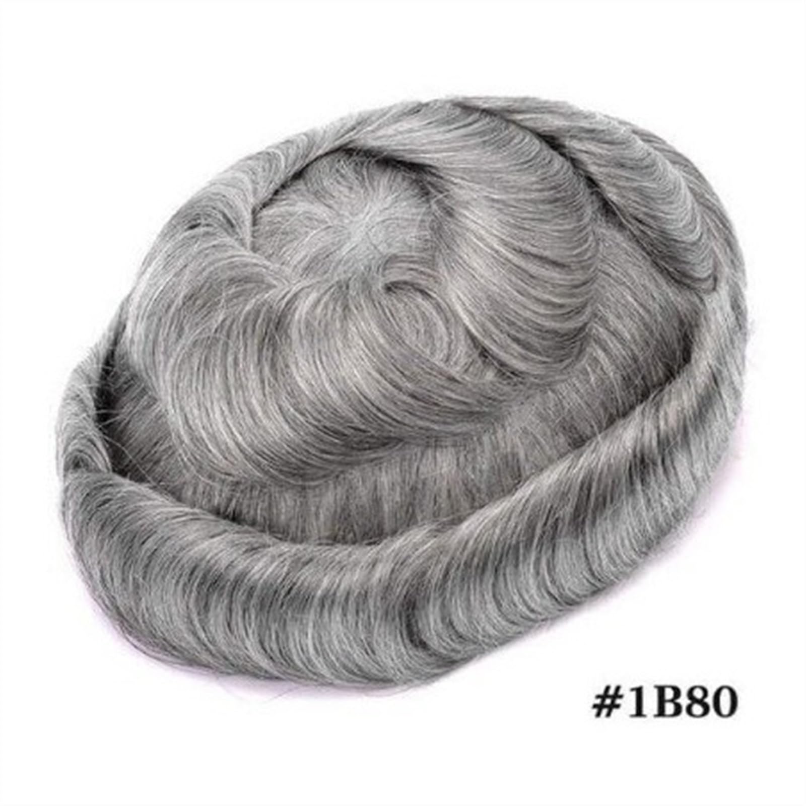 Parrucche Divertenti Toupee da uomo Pelle sottile 0,03-0,04 mm V-loop Senza nodi PU Base Toupee da uomo Capelli umani Parrucche da uomo Unità di sostituzione dei capelli durevoli Parrucca Da Uomo(30MM