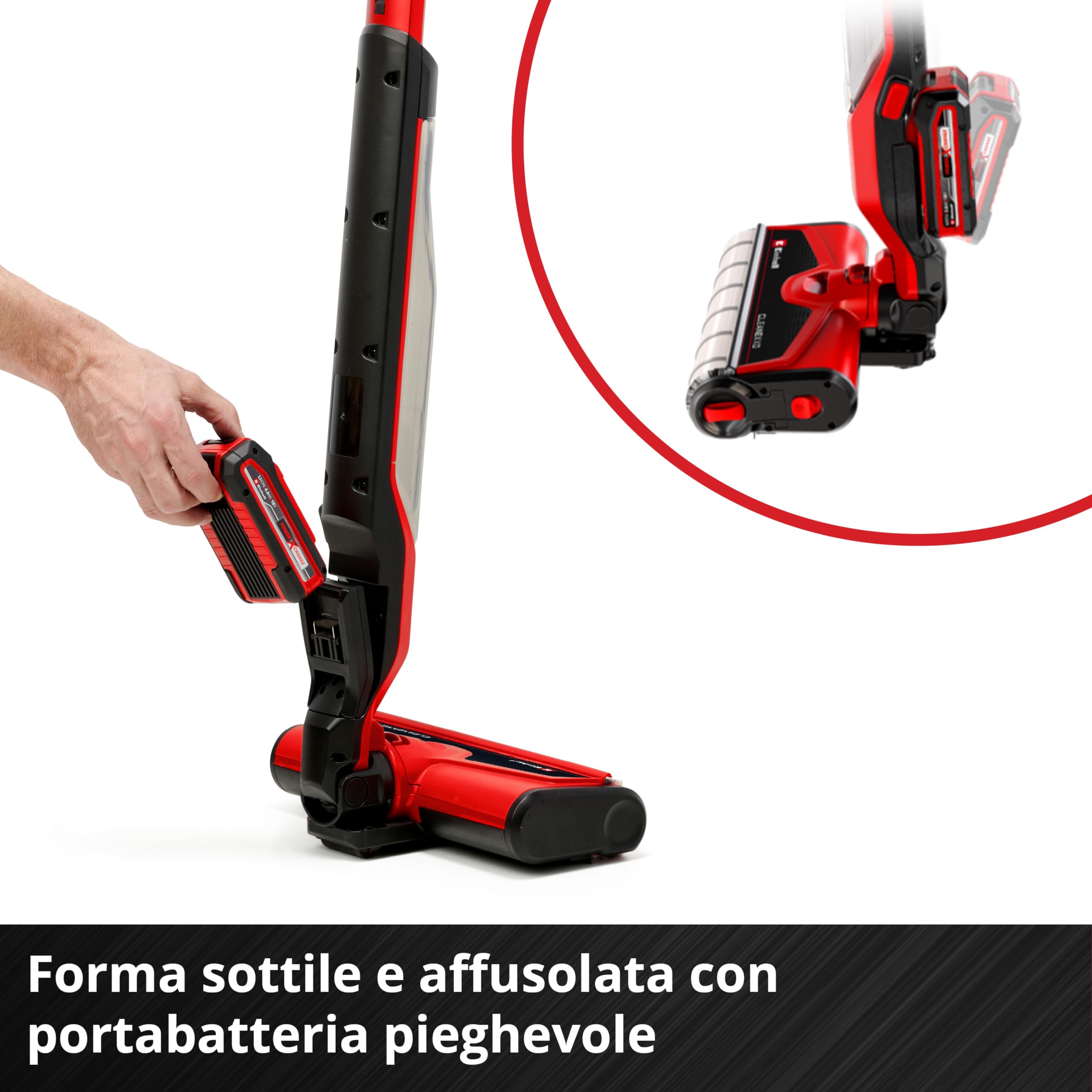 Pulitrice per pavimenti a batteria Einhell CLEANEXXO Power X-Change (18 V, rullo spazzola 290 mm, modalità BOOST, funzione autopulente, alimentazione dell'acqua regolabile, senza batteria)
