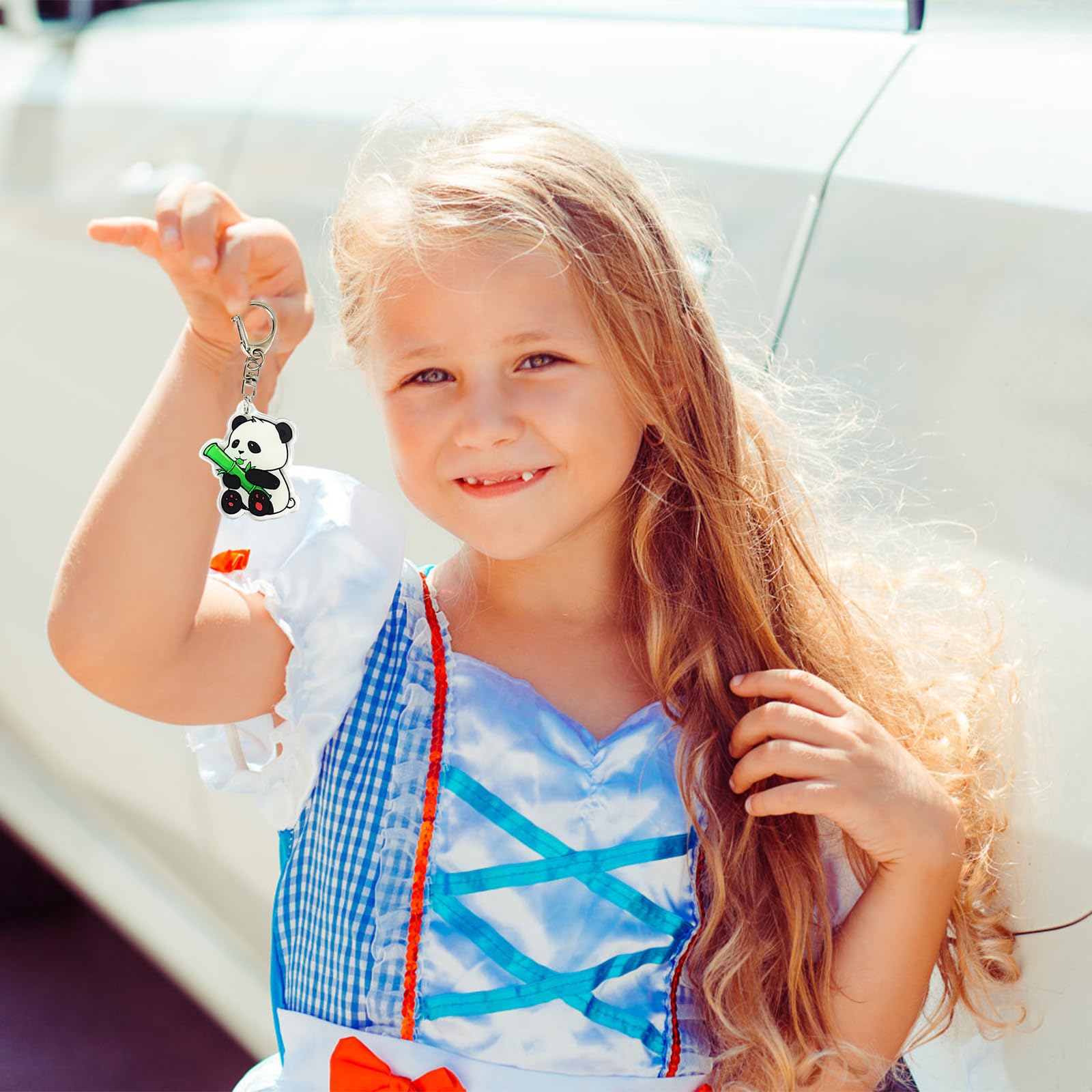 74 Pezzi Set Regalo Panda - Portachiavi, Sacchetti E Adesivi - Foto 3