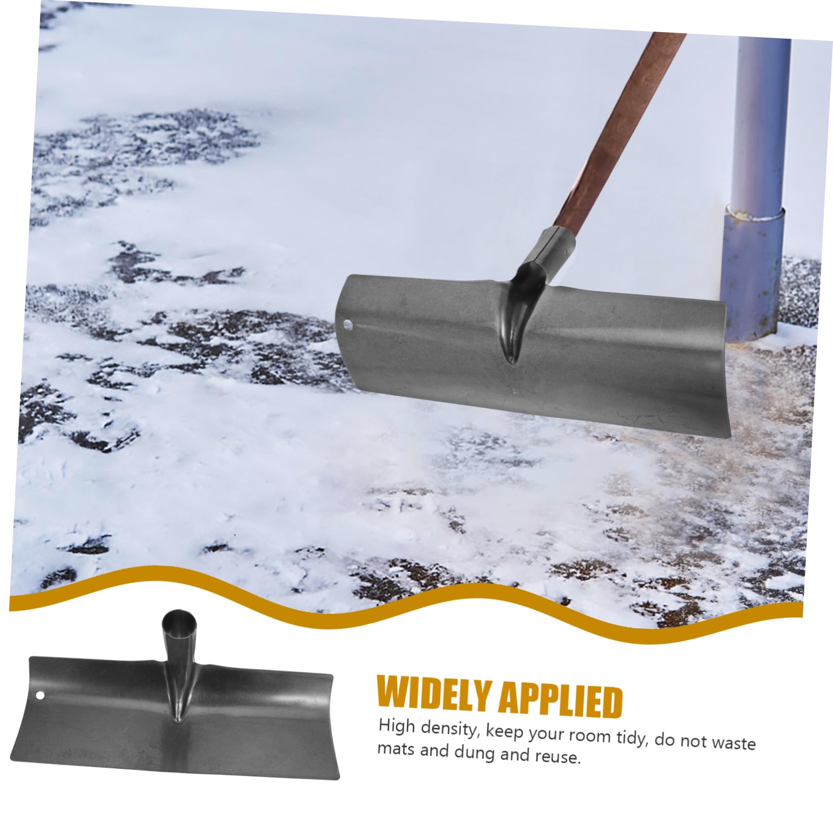 Besportble Pala De Limpieza Multifuncional para EstiéRcol De Aves De Corral Rastrillo De Metal para JardíN con Cabeza Ancha para Gallinero Y Granja 15.4 Pulgadas