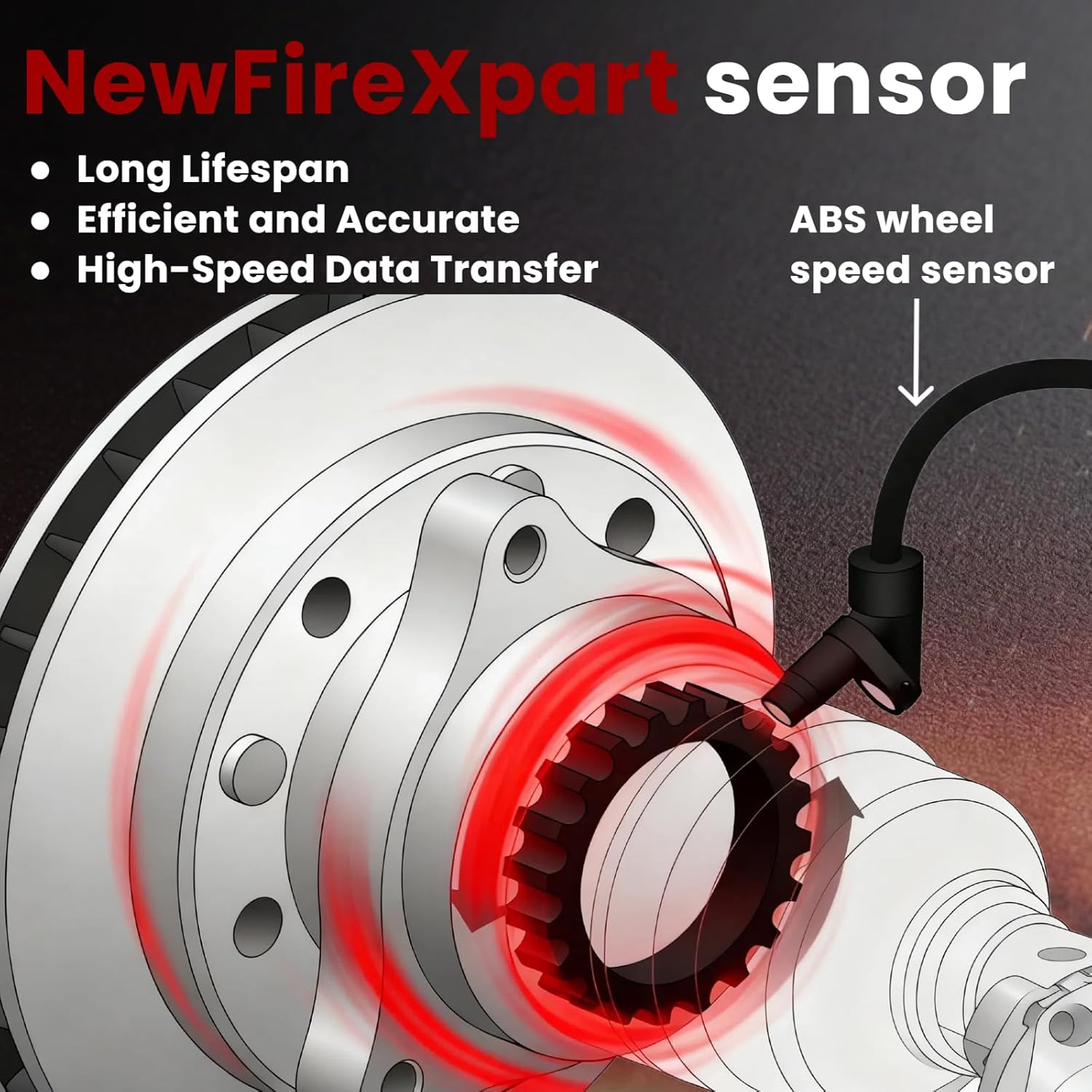 ABS Wheel Speed Sensor 4-Pack Complete Set, Compatible with 2007-2013 Silverado Sierra 1500 & 2007-2008 2500HD 3500HD, Replaces OE 22870821 20763148, Fits 4.3L 4.8L 5.3L 6.0L 6.2L, Direct Fit