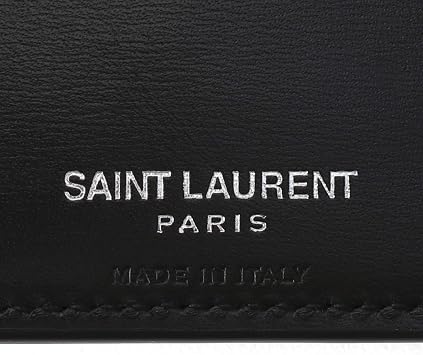 Sun Lauranparis Bifold Wallet Men's SAINT LAURENT PARIS 453276 0SX0E 1000 Black Silver Metal Fittings
