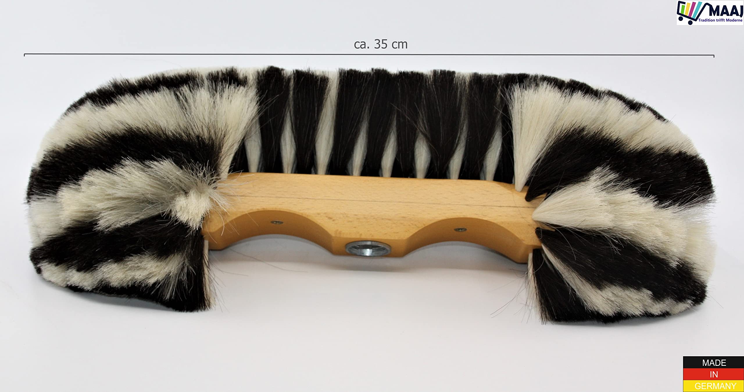 MAAJ Premium Wiener Wand Besen 29 cm WIENERBESEN STAUBBESEN FÜR EMPFINDLICHE OBERFLÄCHEN MIT ZIEGENHAAR WIE ZU Omas Zeiten - Made IN Germany