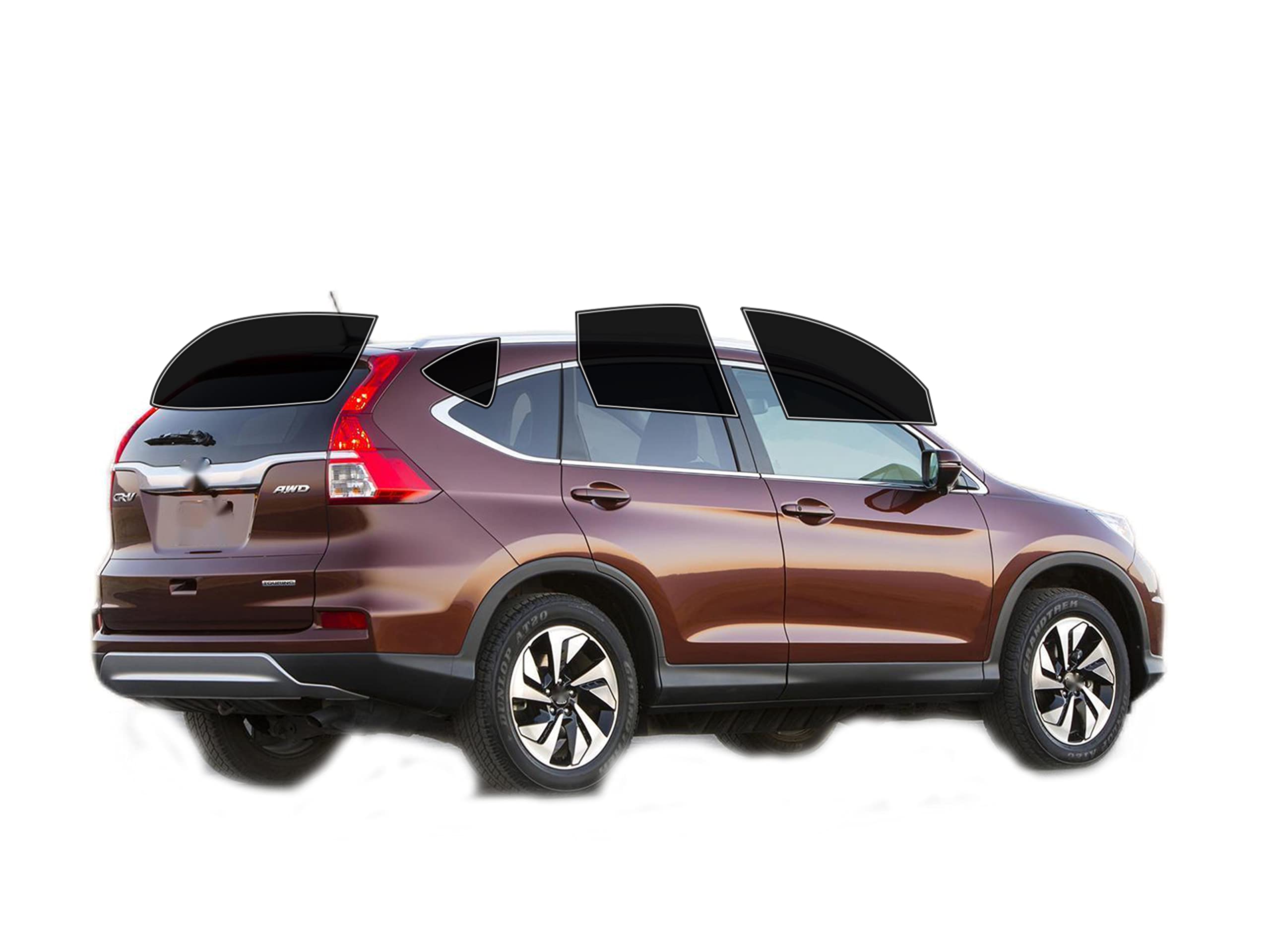 AUTOTEK Precut Windows Tint Film All Sides Cars Sun Blocking Protection Privacy Anti Shatter Glass 2 Ply Film Any Tint Shade kit for Honda CRV 2012-
