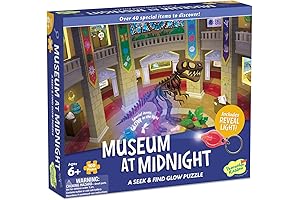 Peaceable Kingdom Museum at Midnight 100-Pc Glow Puzzle