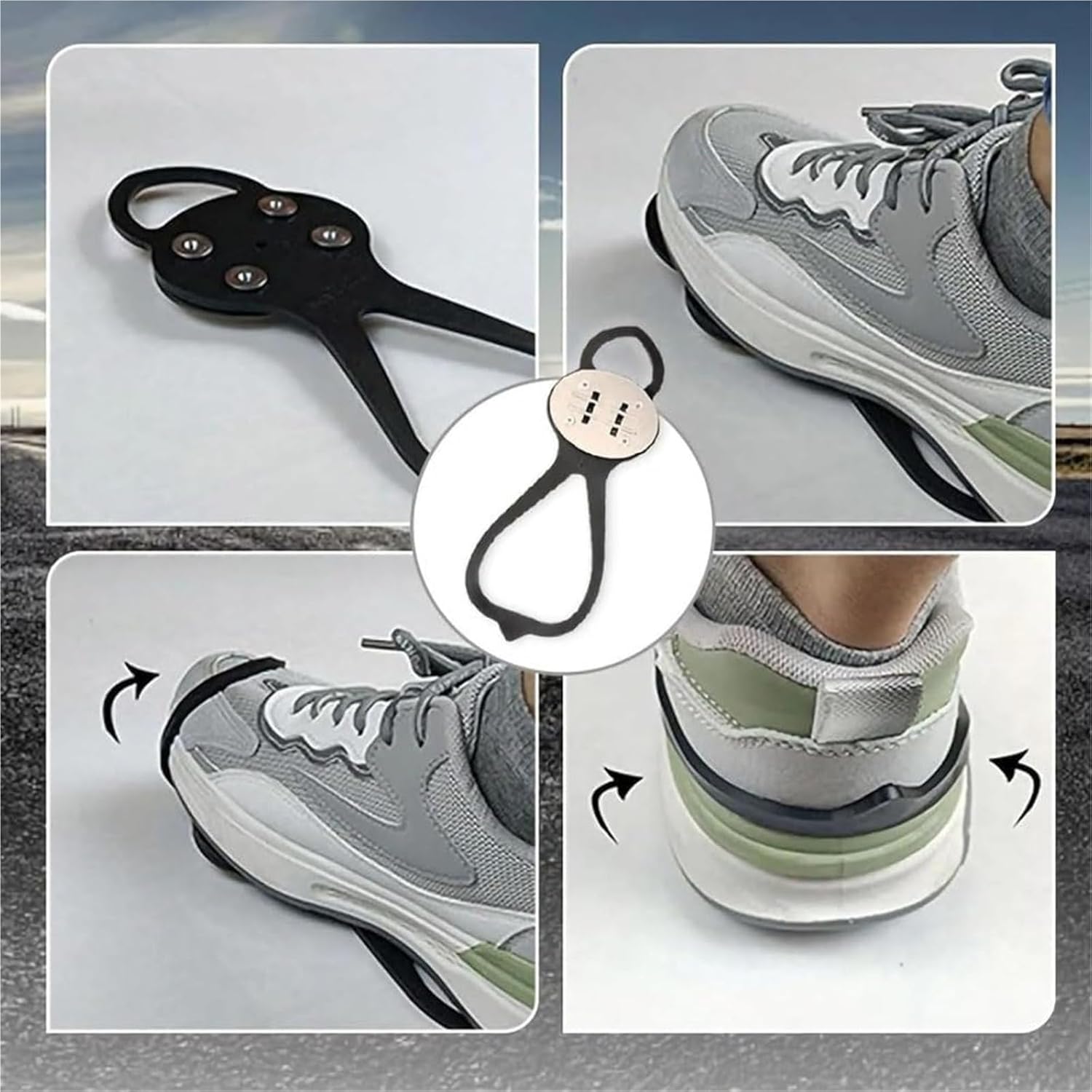 Skateboard Accessories, Sparking Flint Pad Shoe Cover, Bicycle Friction Spark Tool Pad, Friction Spark Tool, Bicycle Flint Pads, Foot Brake Sparking Foot Pressure Slider Riding Shoe Covers.