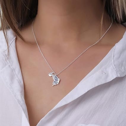 KRYMSON 1 Paire De Chaînes D'amour Papillon, Colliers Sœurs