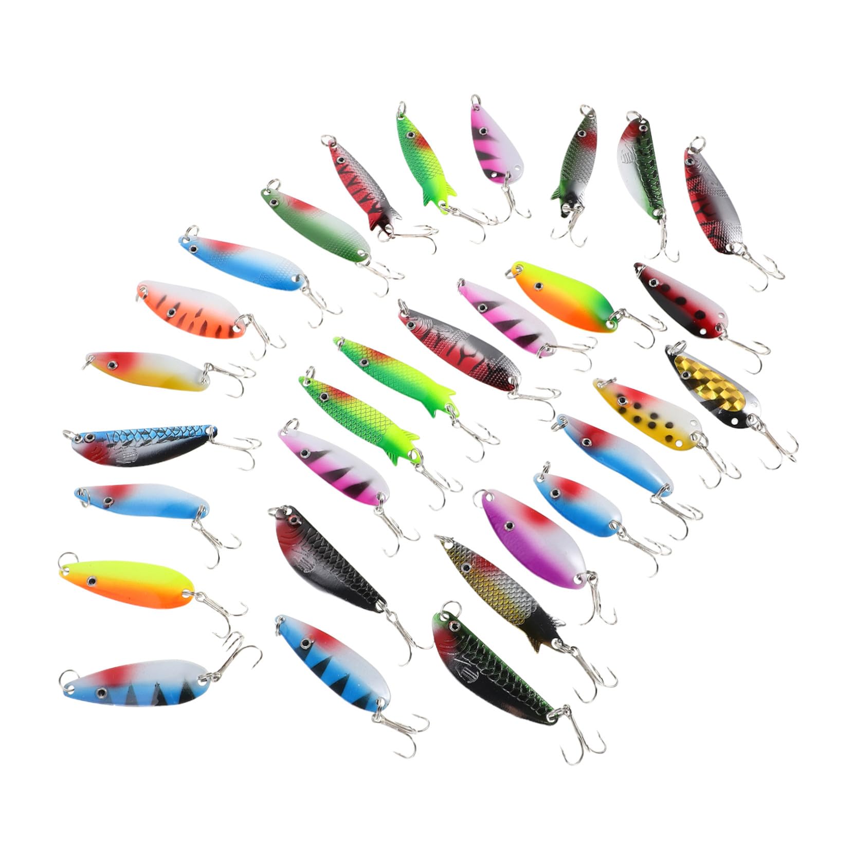 Señuelos de Pesca 30 Piezas de Hierro con Forma de Pez
